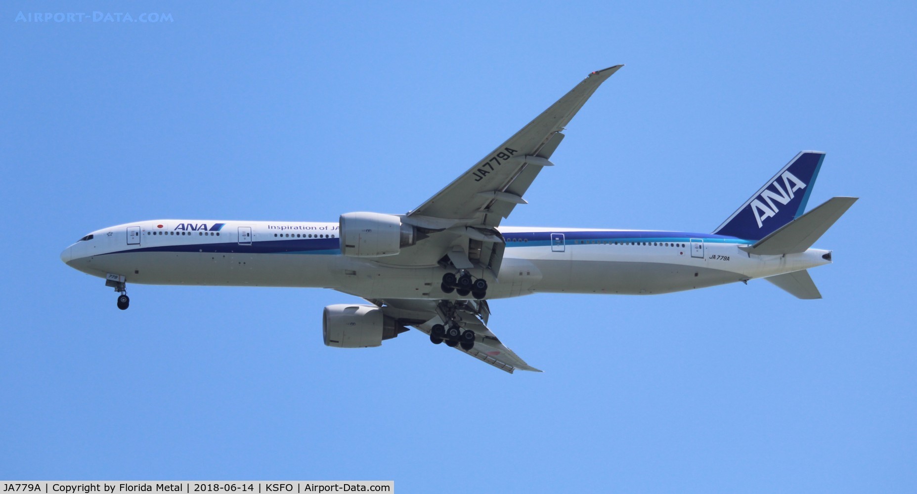 JA779A, 2007 Boeing 777-381/ER C/N 34894, SFO 2018