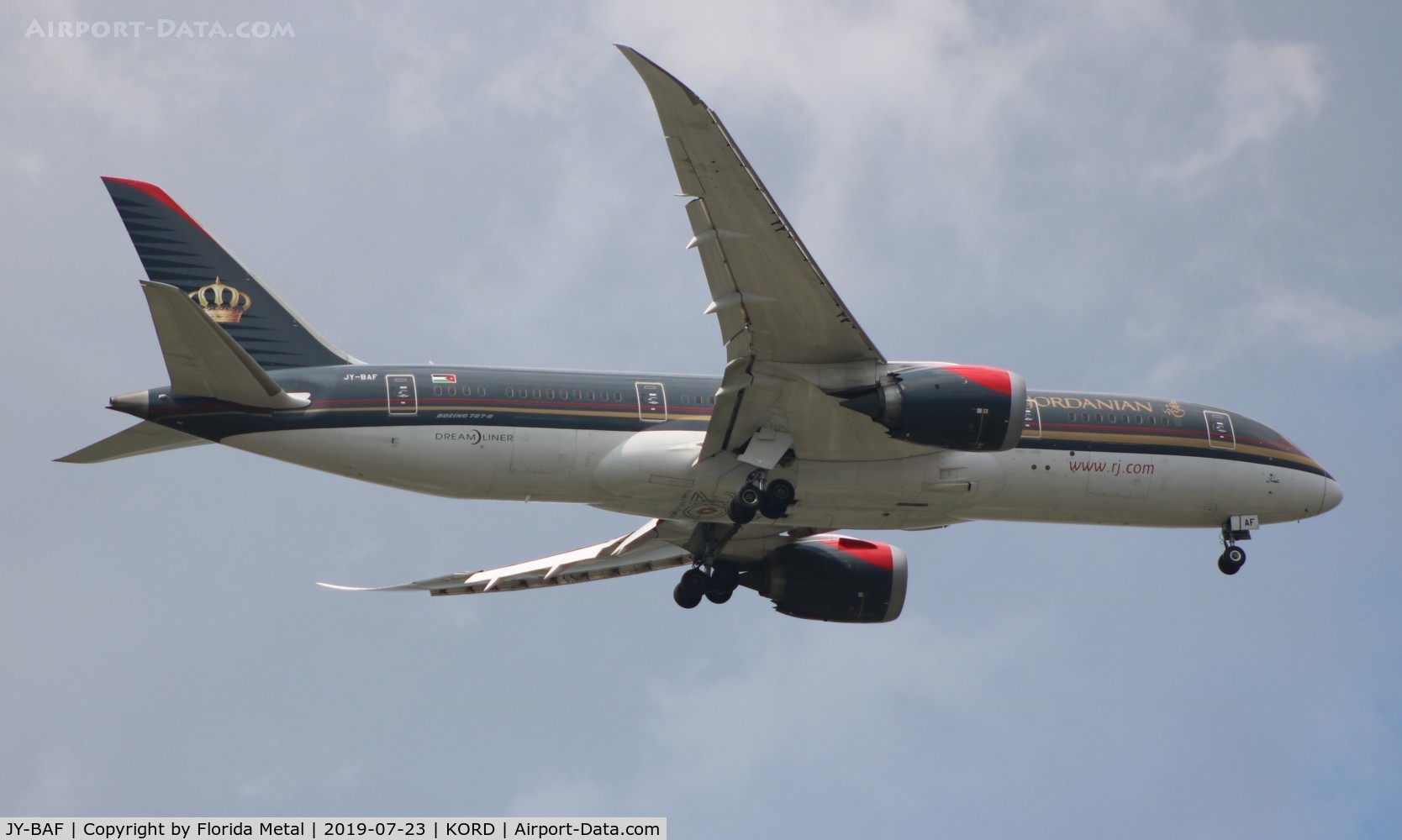JY-BAF, 2014 Boeing 787-8 Dreamliner Dreamliner C/N 36112, ORD 2019