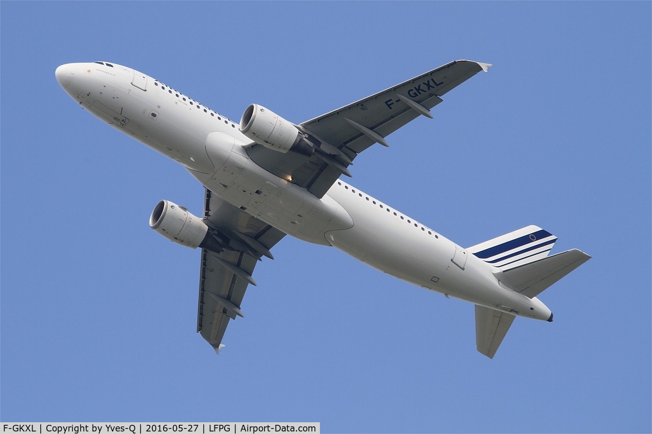 F-GKXL, 2006 Airbus A320-214 C/N 2705, Airbus A320-214, Take off rwy 27L, Roissy Charles De Gaulle airport (LFPG-CDG)