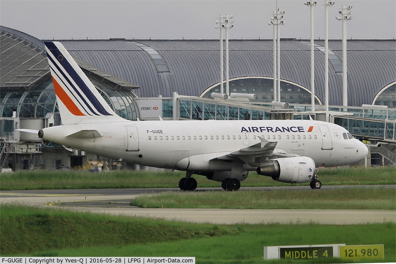 F-GUGE, 2003 Airbus A318-111 C/N 2100, Airbus A318-111, Taxiing, Roissy Charles De Gaulle airport (LFPG-CDG)