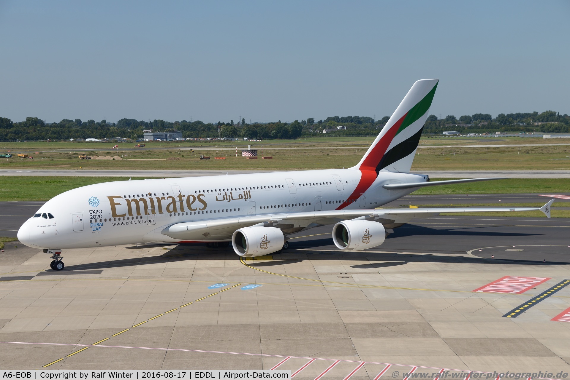 A6-EOB, 2014 Airbus A380-861 C/N 164, Airbus A380-861 - EK UAE Emirates 'Expo 2020' - 164 - A6-EOB - 17.08.2016 - DUS
