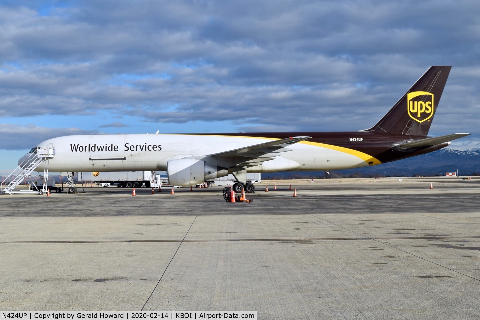 N424UP, 1991 Boeing 757-24APF C/N 25369, Parked on the UPS ramp.
