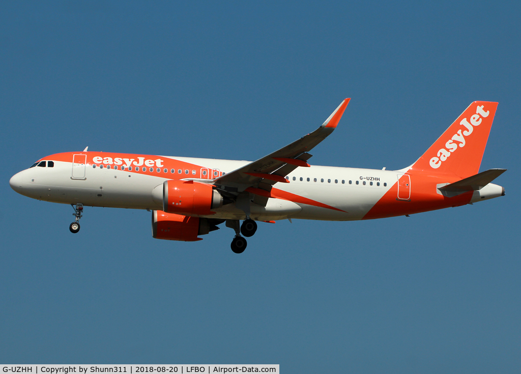 G-UZHH, 2018 Airbus A320-251N C/N 8268, Landing rwy 32L