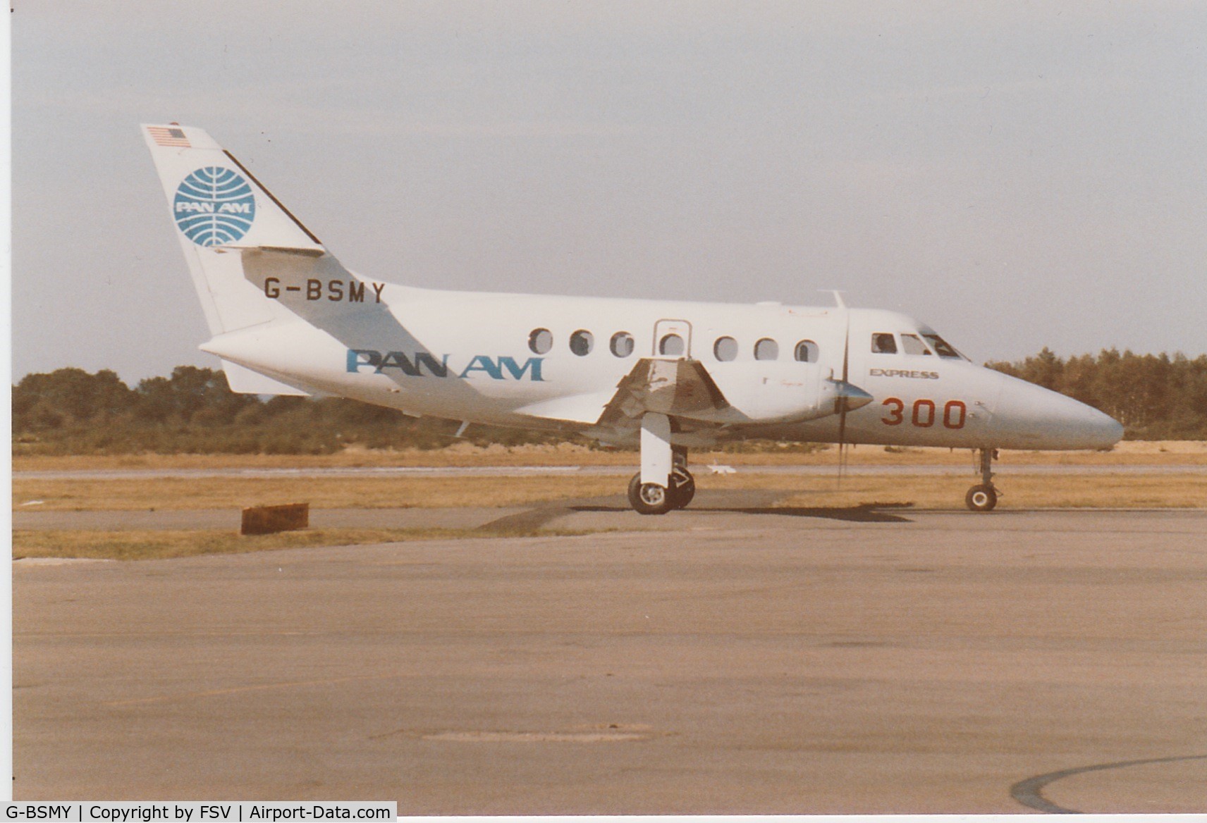G-BSMY, 1990 British Aerospace BAe-3201 Jetstream 32 C/N 900, Date and location Unknown.  Nice to see the Pan Am name again