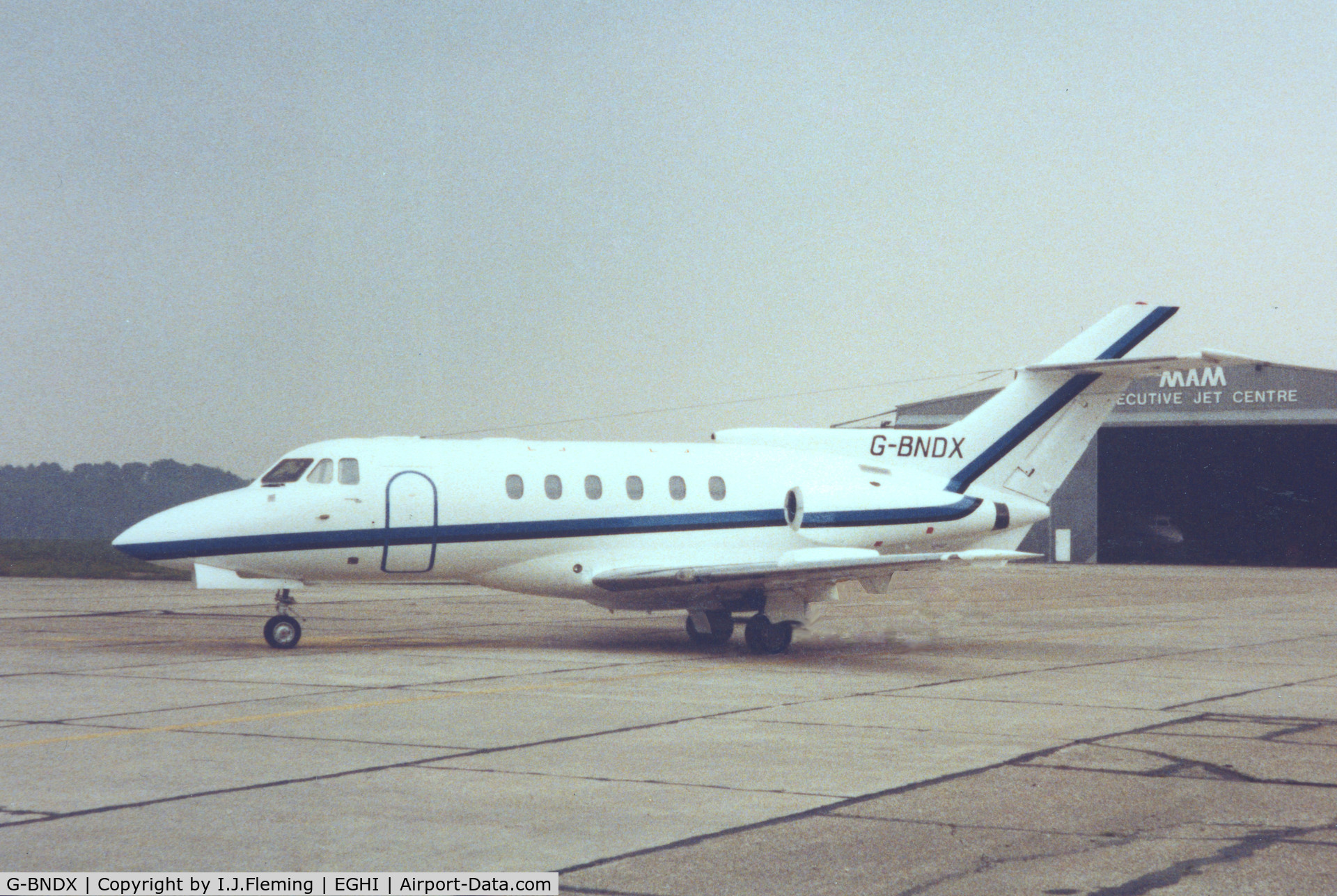 G-BNDX, 1973 Hawker Siddeley HS.125 Series 600B C/N 256012, At Southampton airport, after registration, prior to flying to Jeddah to work for Bendix.