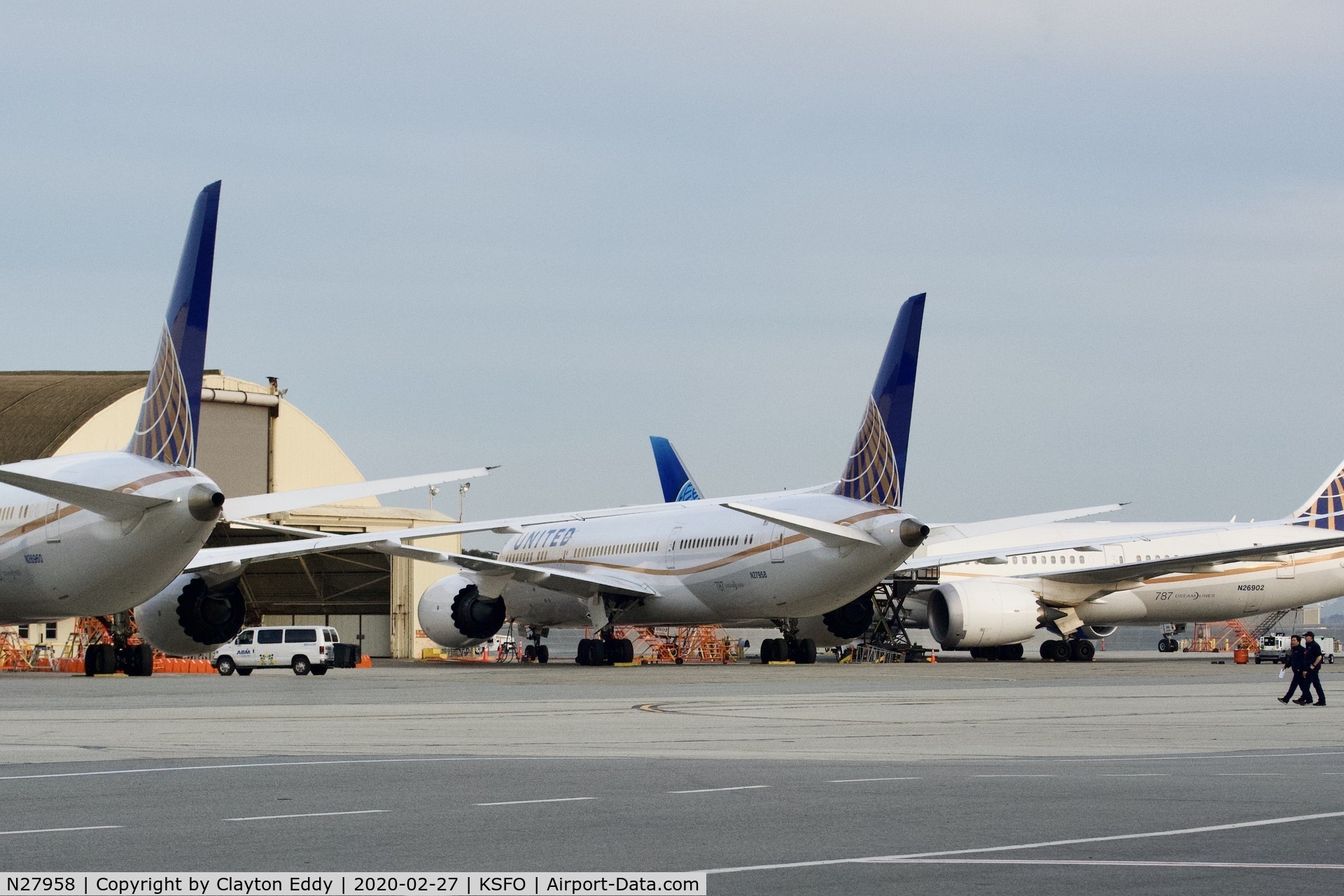 N27958, 2015 Boeing 787-9 Dreamliner C/N 36406, SFO 2020.