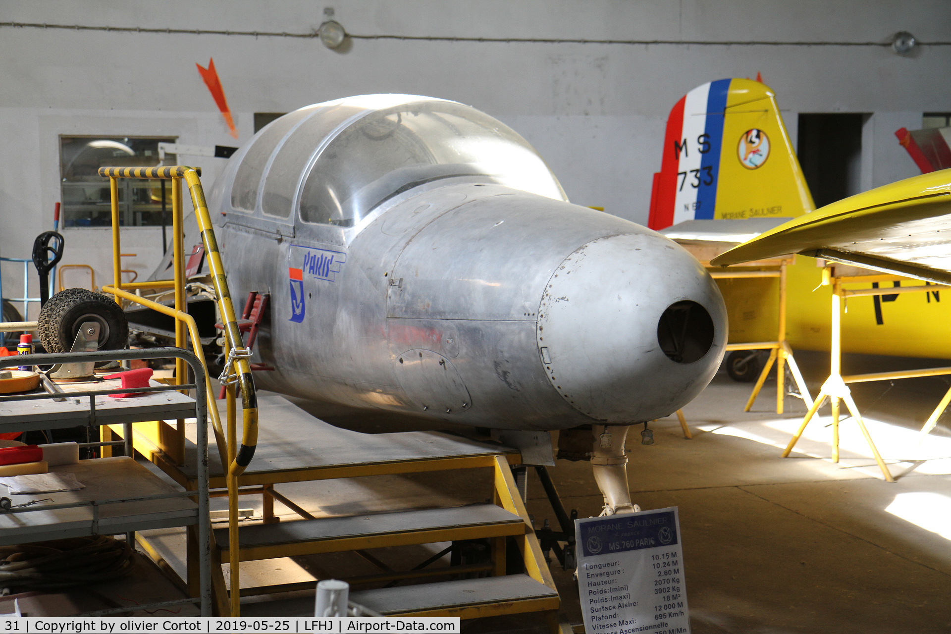 31, Morane-Saulnier MS.760 Paris C/N 31, on display at the Corbas museum