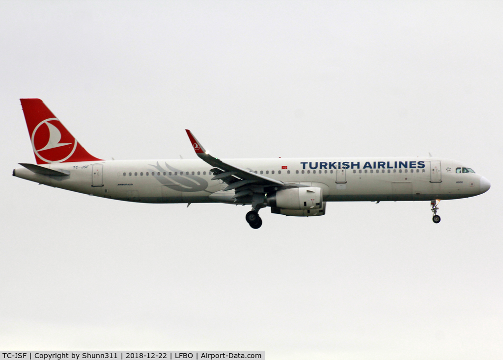 TC-JSF, 2013 Airbus A321-231 C/N 5465, Landing rwy 32L