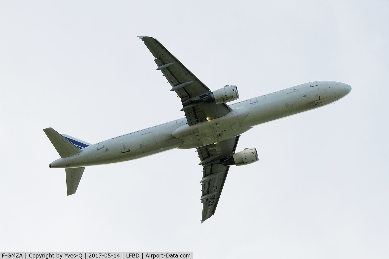 F-GMZA, 1994 Airbus A321-111 C/N 498, Airbus A321-111, Take off rwy 05, Bordeaux-Mérignac airport (LFBD-BOD)
