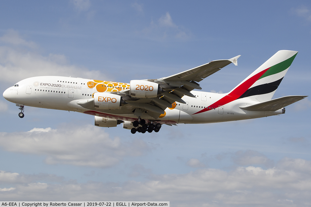 A6-EEA, 2012 Airbus A380-861 C/N 108, Heathrow