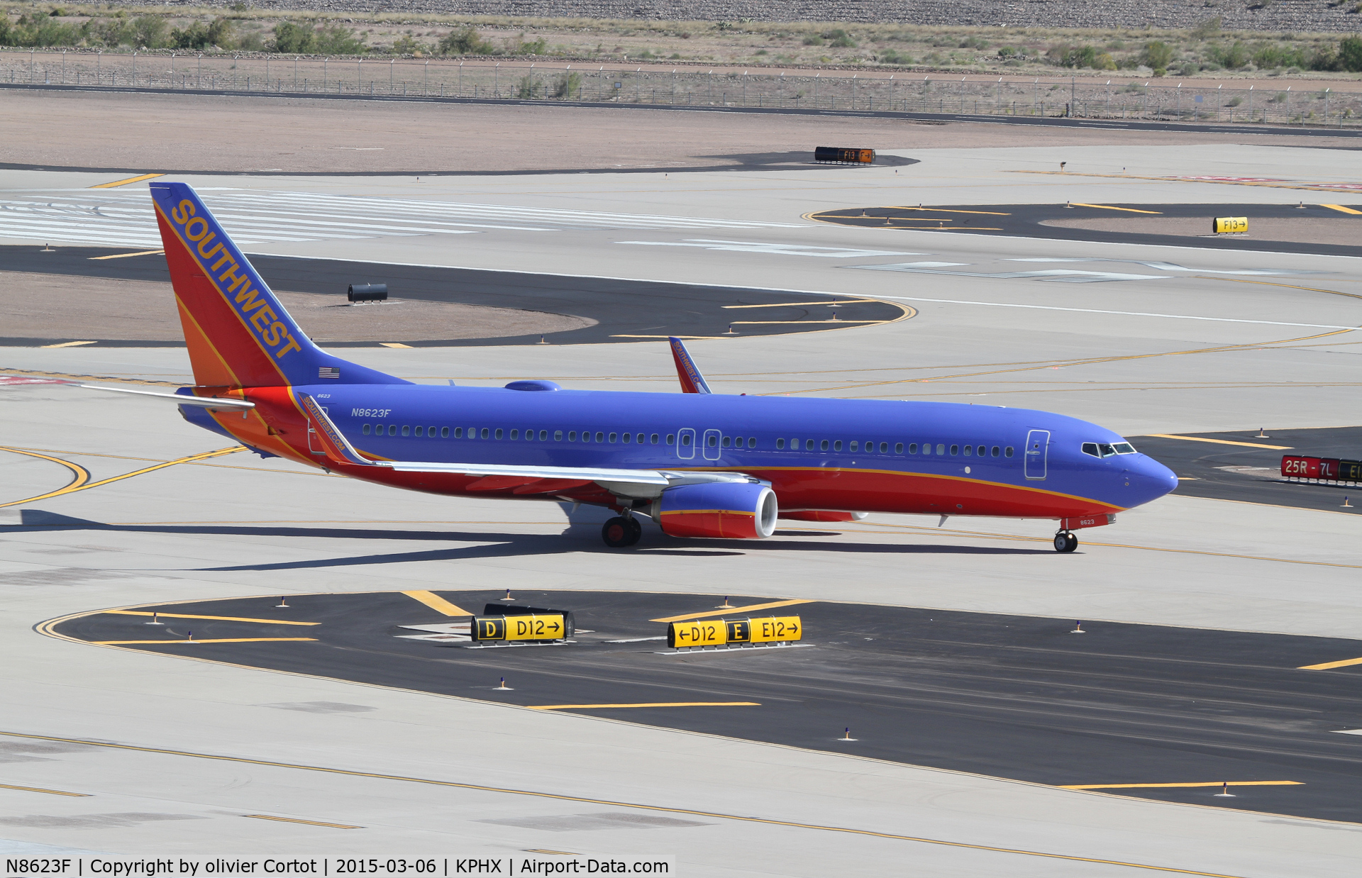 N8623F, 2013 Boeing 737-8H4 C/N 36731, going to the runway