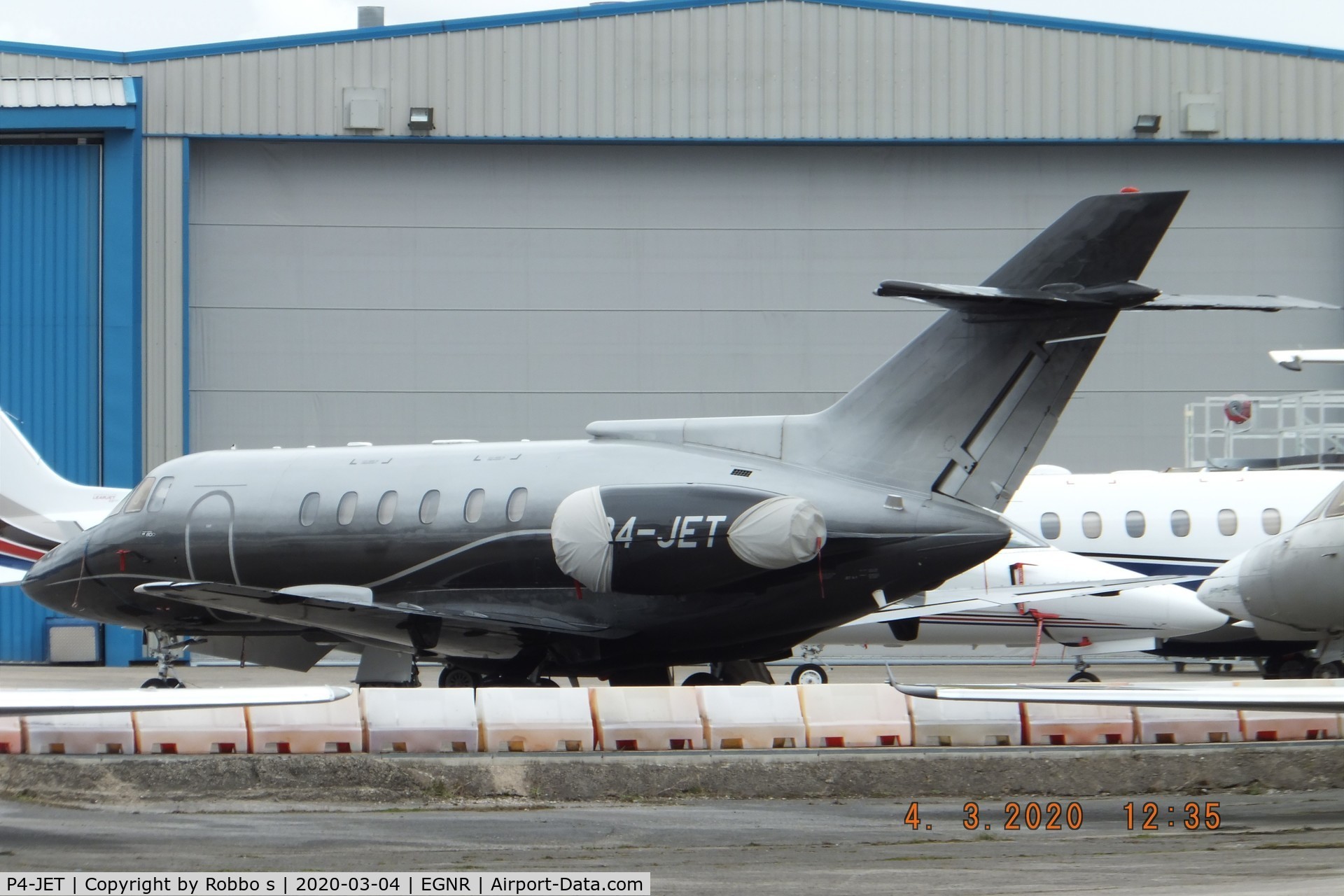 P4-JET, 1986 British Aerospace BAe.125-800B C/N 258056, P4-JET Bae 125-800B at EGNR
