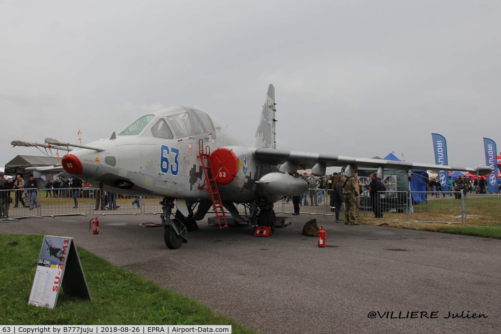 63, Sukhoi Su-25UB C/N 38220136703, at Radom