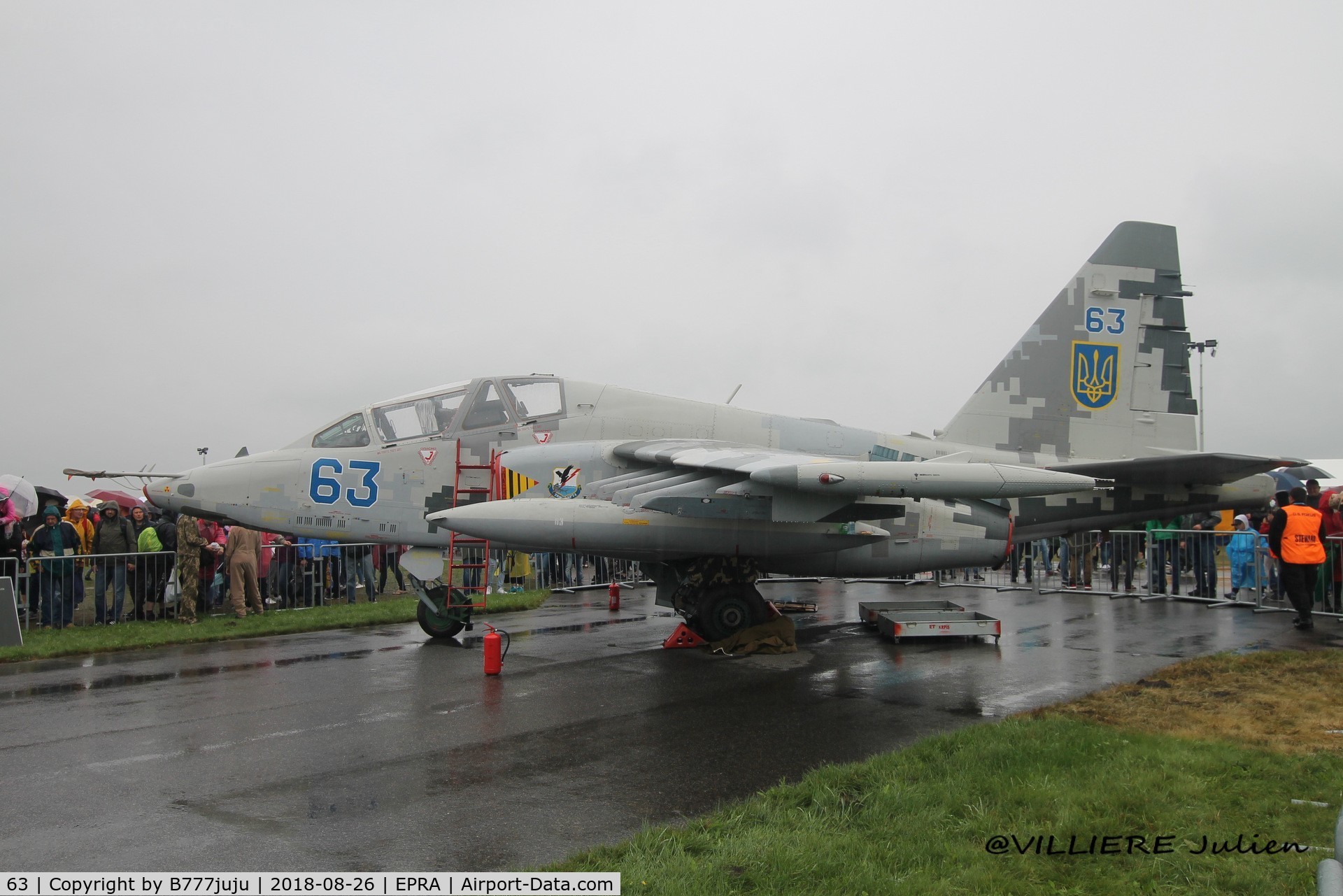 63, Sukhoi Su-25UB C/N 38220136703, at Radom