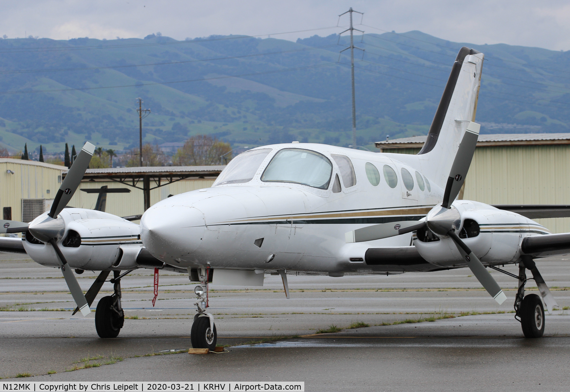 N12MK, Cessna 421C Golden Eagle C/N 421C0421, Locally-based Cessna 421C at Reid Hillview Airport, San Jose, CA.