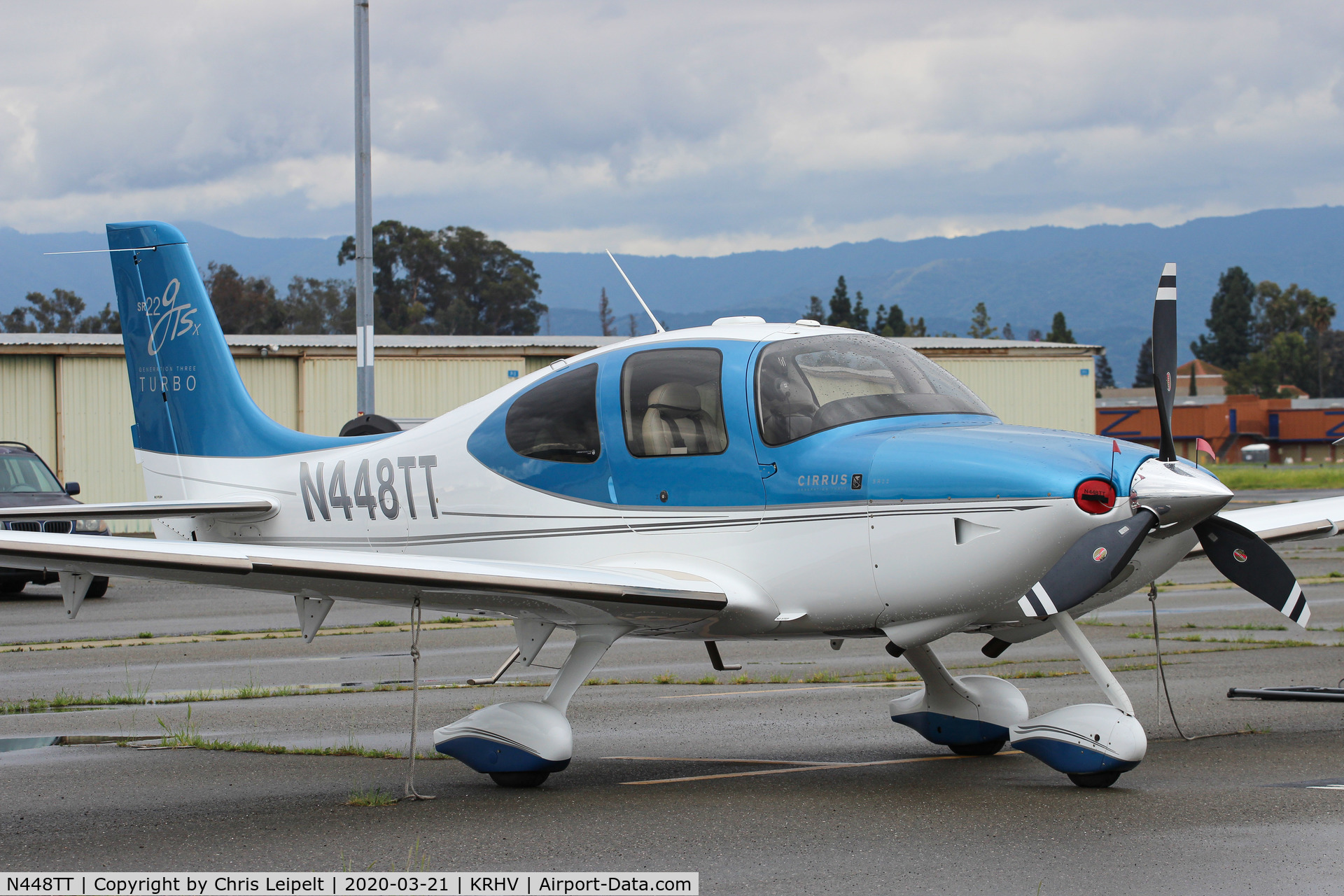 N448TT, 2008 Cirrus SR22 G3 GTSX Turbo C/N 3073, Locally based 2008 Cirrus SR22 Turbo at Reid Hillview Airport, San Jose, CA.