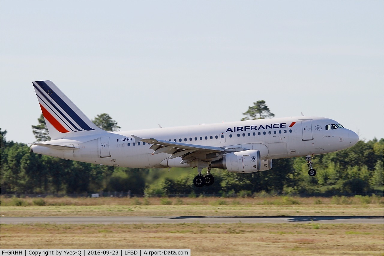 F-GRHH, 1999 Airbus A319-111 C/N 1151, Airbus A319-111, Landing rwy 05, Bordeaux-Mérignac airport (LFBD-BOD)