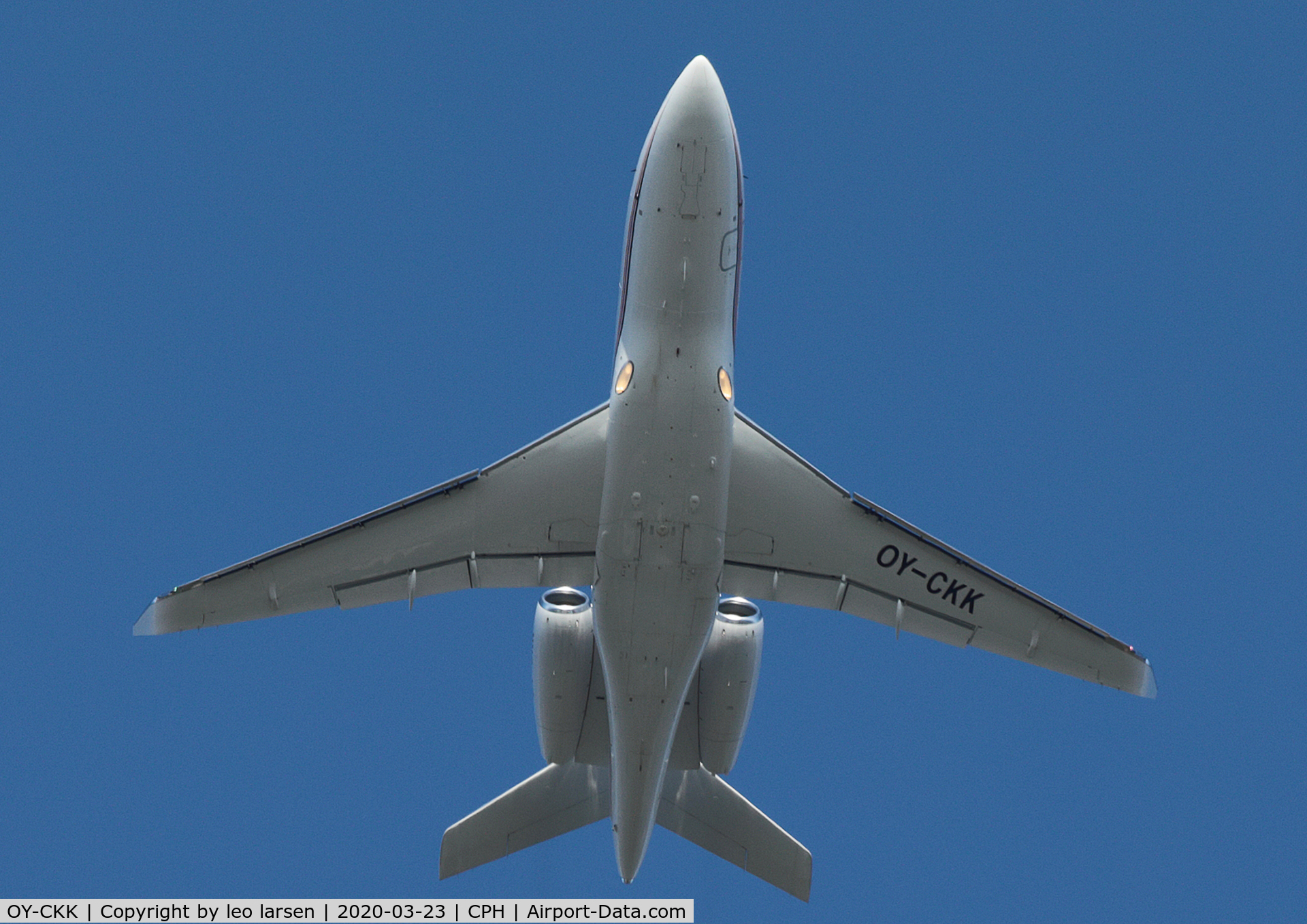 OY-CKK, 2014 Dassault Falcon 2000LX C/N 281, Copenhagen 23.3.2020