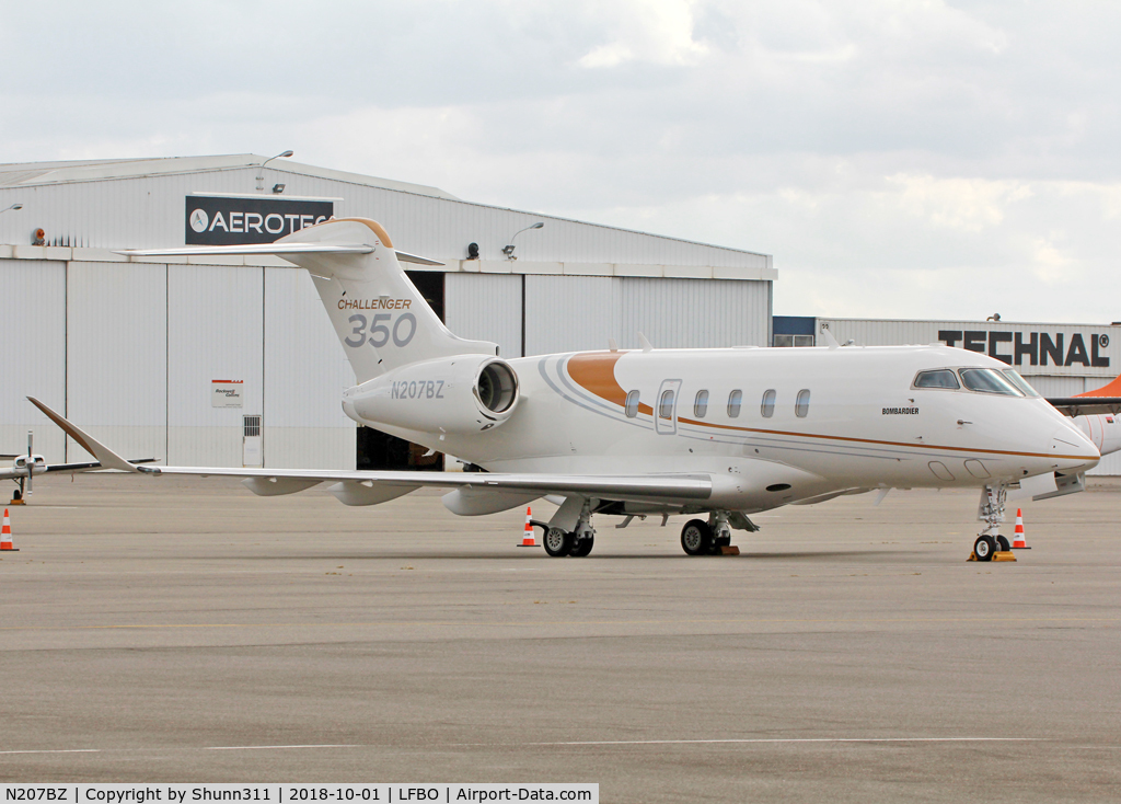 N207BZ, 2017 Bombardier Challenger 300 (BD-100-1A10) C/N 20701, Parked at the General Aviation area...