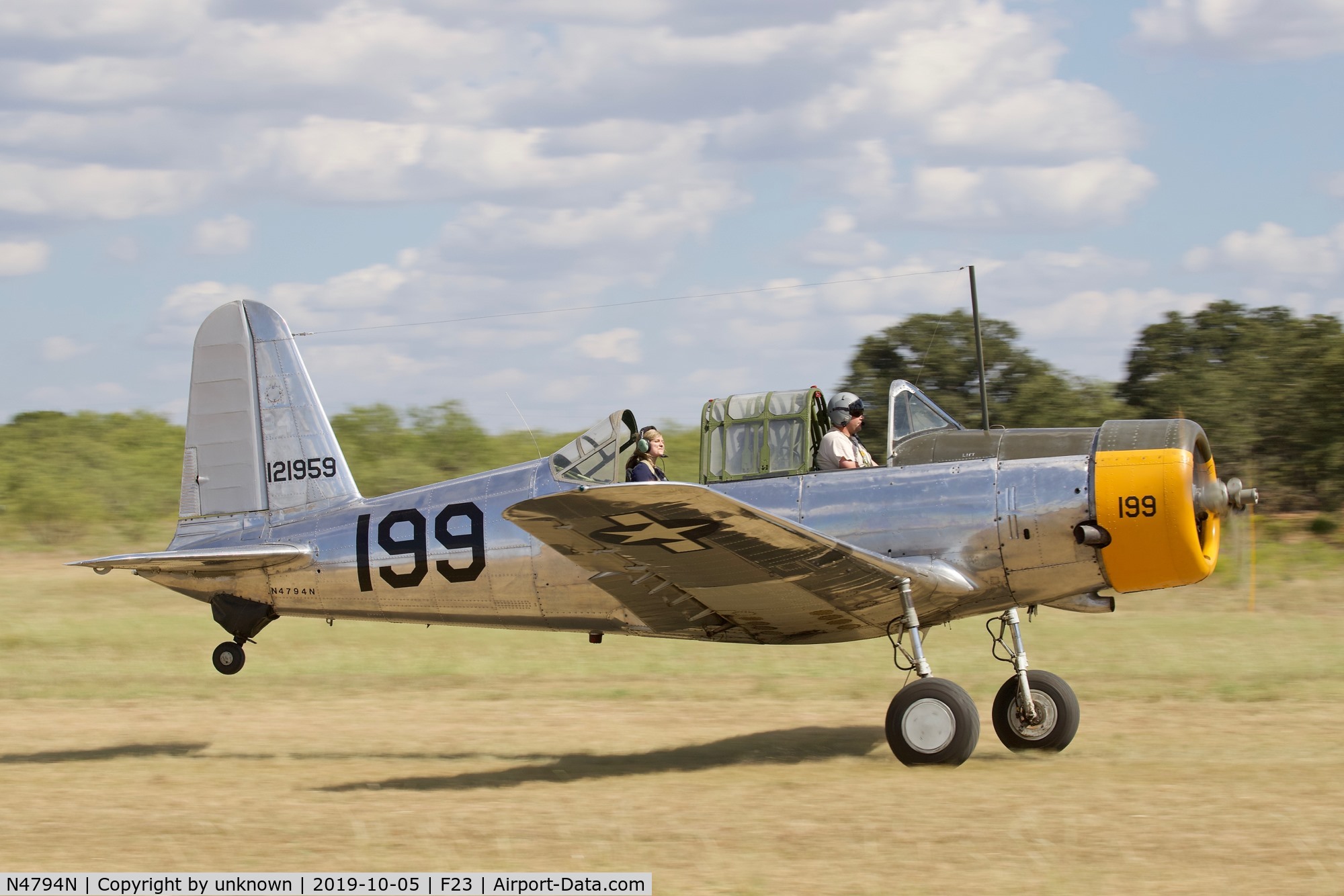 N4794N, 1942 Consolidated Vultee BT-13A C/N 5798, takeoff after Ranger air show