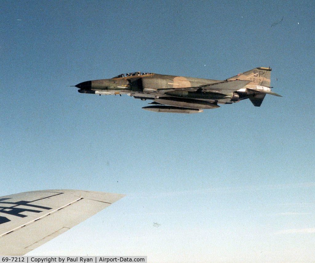 69-7212, 1969 McDonnell Douglas F-4G Phantom II C/N 3869, Taken in 1983 from a USAF KC-135 somewhere over Germany