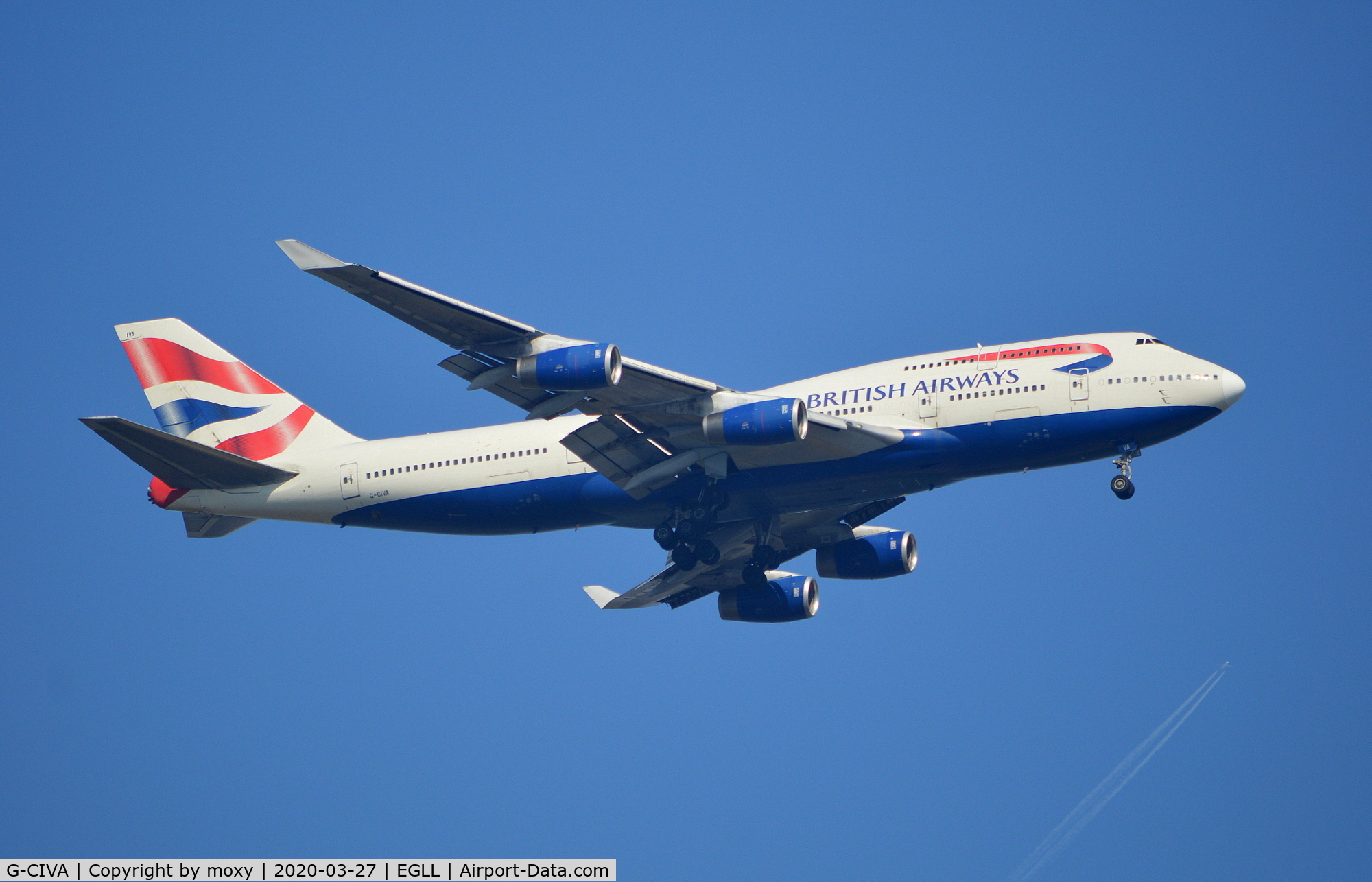 G-CIVA, 1993 Boeing 747-436 C/N 27092, Boeing 747-436 on finals to London Heathrow.