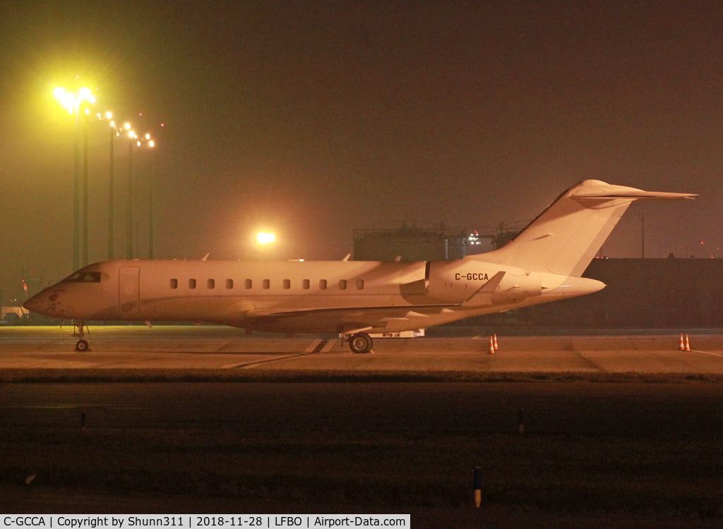 C-GCCA, 2011 Bombardier BD-700-1A11 Global 5000 C/N 9461, Parked at the General Aviation area...