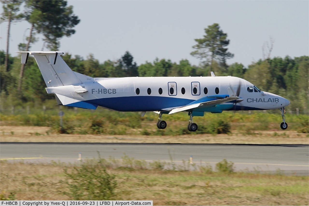 F-HBCB, 1999 Raytheon 1900D C/N UE-390, Raytheon Aircraft Company 1900D, Landing rwy 05, Bordeaux Mérignac airport (LFBD-BOD)