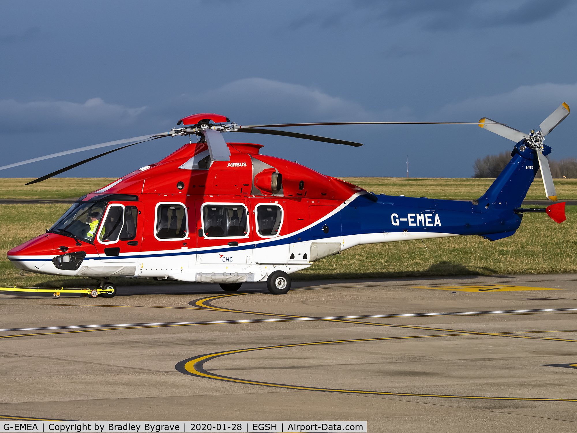 G-EMEA, 2016 Airbus Helicopters EC-175B C/N 5024, Under tow