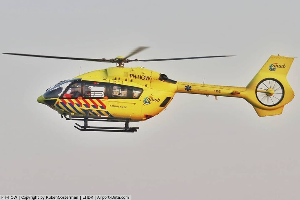 PH-HOW, 2014 Airbus Helicopters H-145M (BK-117D-2) C/N 22008, PH-HOW (Ambulanceheli) departing from Nij Smellinghe (hospital) Drachten