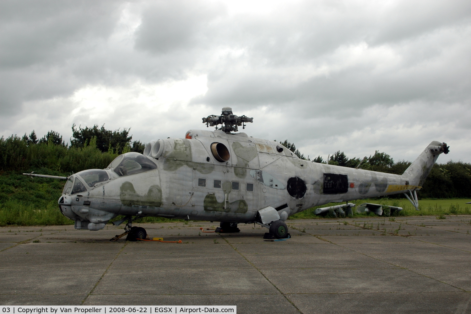 03, Mil Mi-24D Hind D C/N 3532461715415, Mil Mi-24D (Hind-D) at North Weald airfield, England. 2008