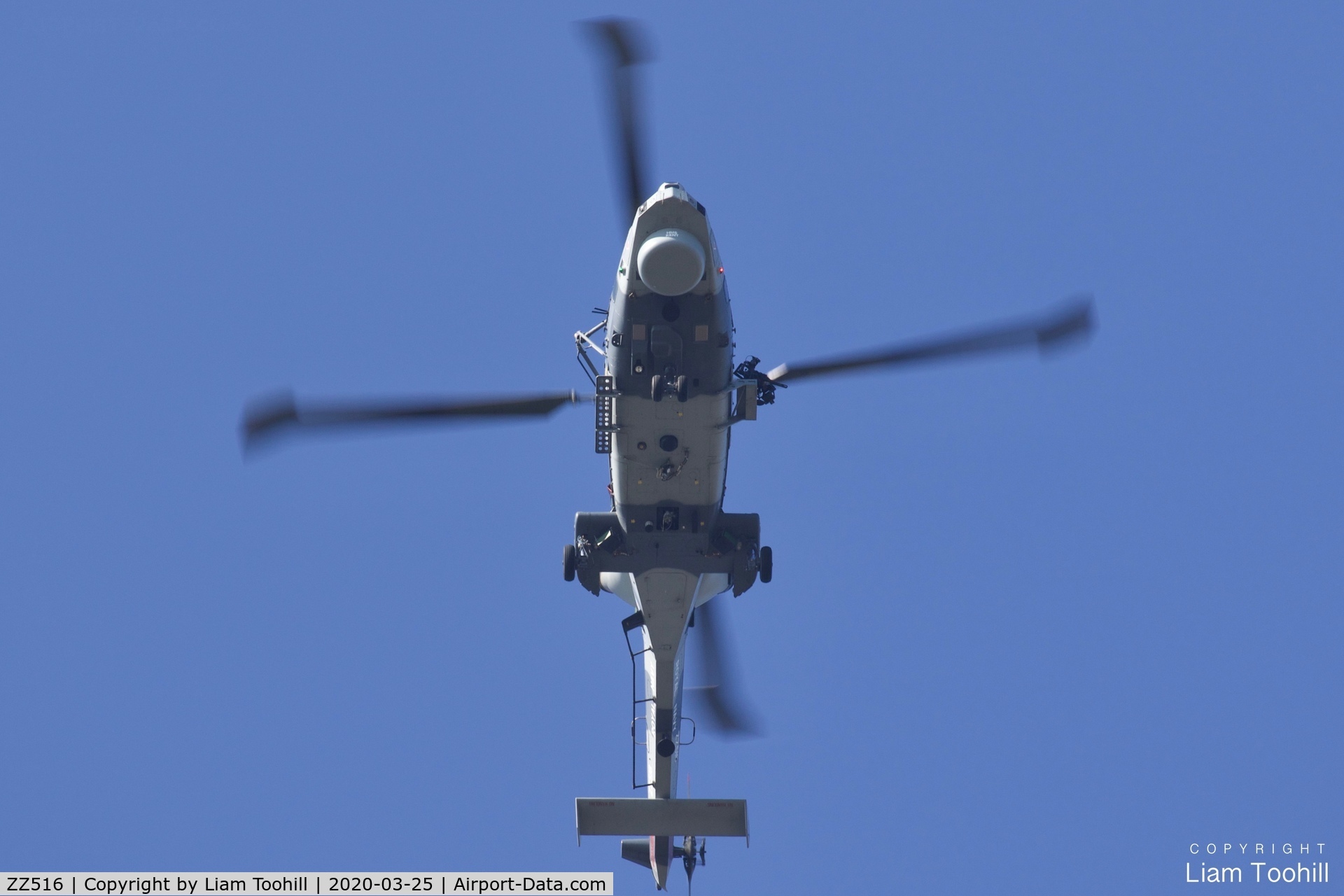 ZZ516, 2015 AgustaWestland AW-159 Wildcat HMA.2 C/N 521, ZZ516 overhead