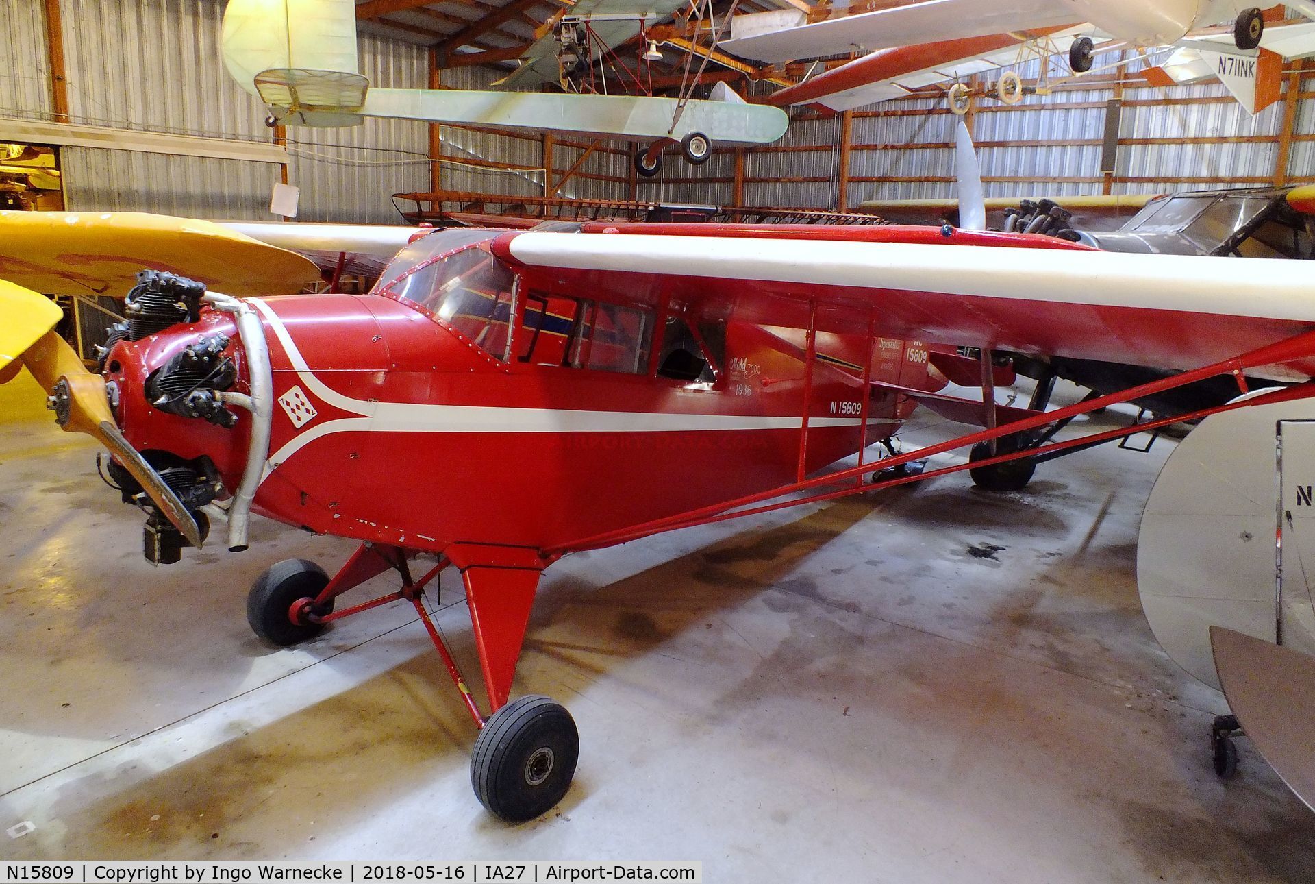 N15809, 1936 Rearwin 7000 C/N 445, Rearwin 7000 Sportster at the Airpower Museum at Antique Airfield, Blakesburg/Ottumwa IA