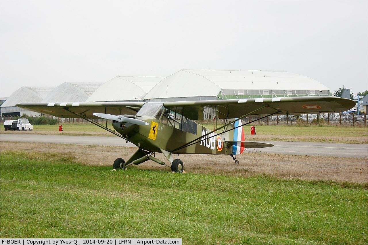 F-BOER, Piper PA-19 Super Cub C/N 181442, Piper PA-19 Super Cub, Static display, Rennes-St Jacques airport (LFRN-RNS) Air show 2014