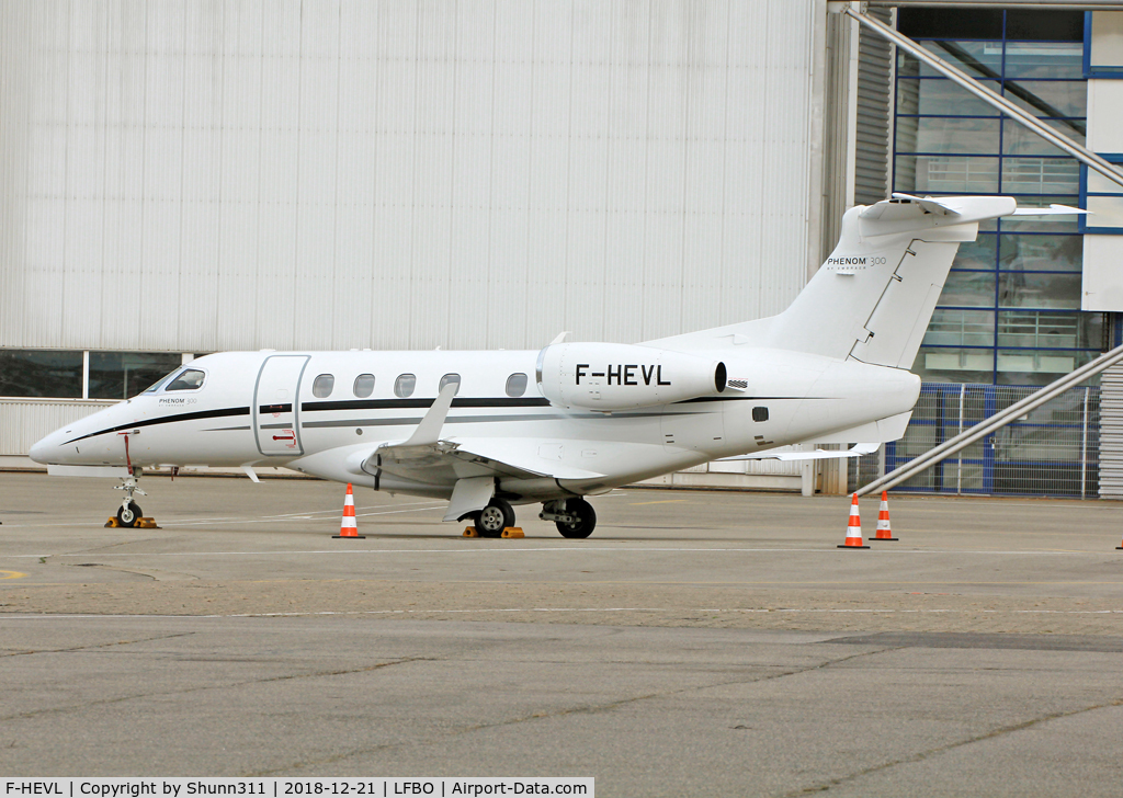 F-HEVL, 2015 Embraer EMB-505 Phenom 300 C/N 50500312, Parked at the General Aviation area...