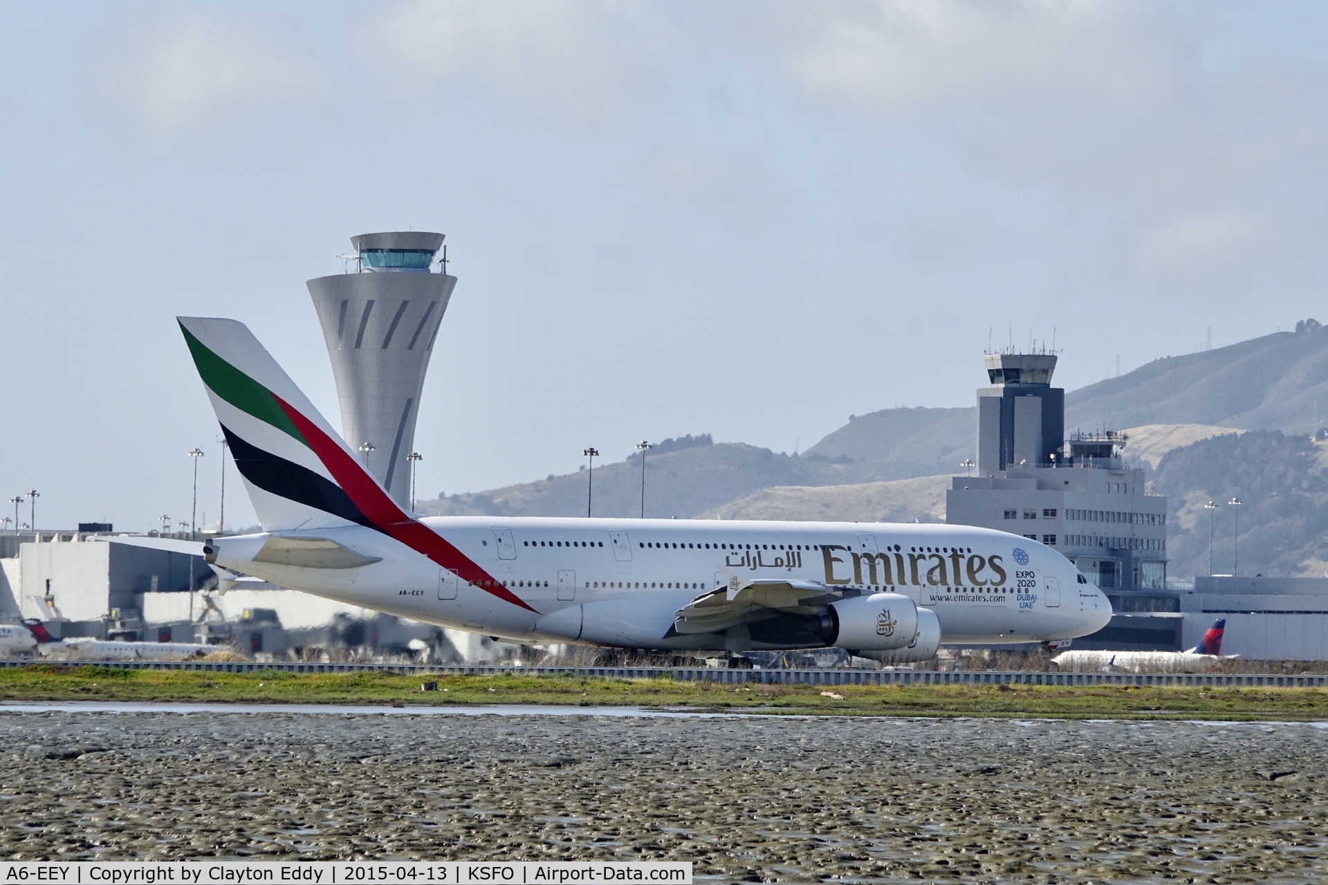 A6-EEY, 2014 Airbus A380-861 C/N 157, SFO 2015.