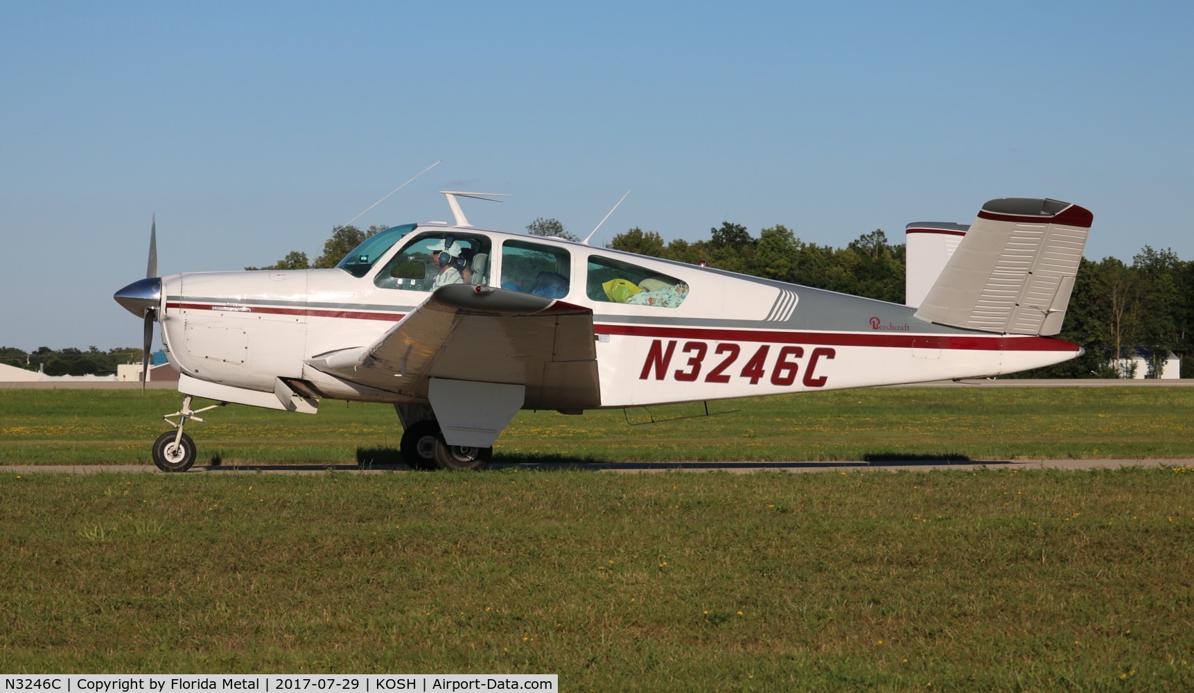 N3246C, 1954 Beech E35 C/N D-3911, Bonanza 35