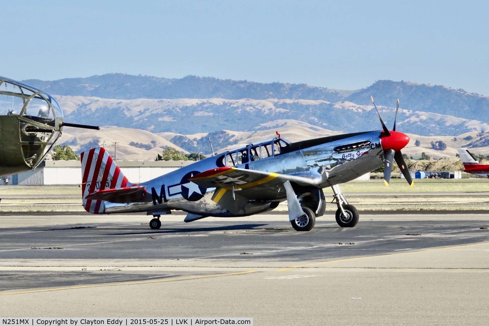 N251MX, 1943 North American P-51C-10 Mustang C/N 103-22730, Collings Foundation Livermore Airport California 2015.