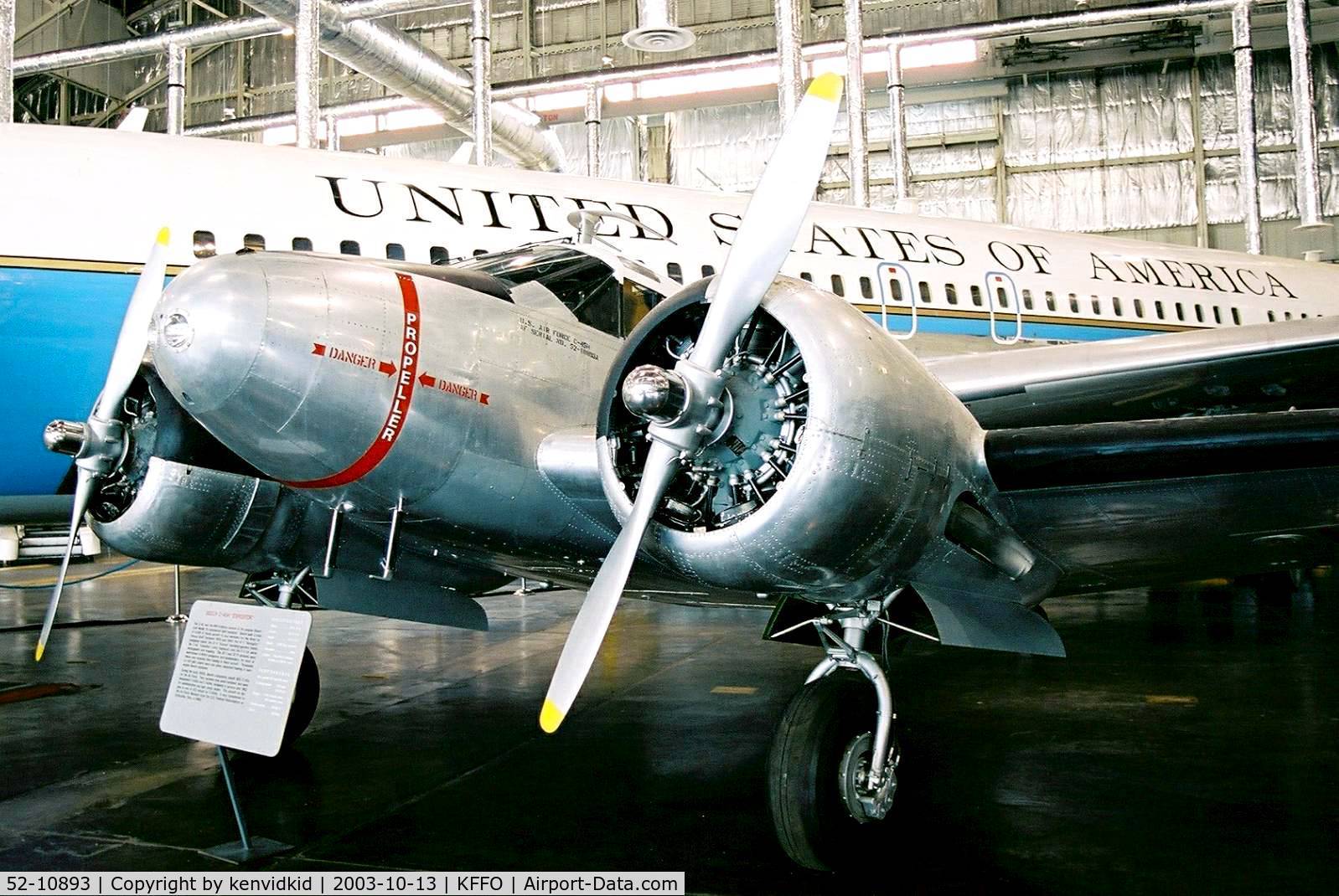 52-10893, 1952 Beech C-45H Expeditor C/N AF-823, At The Museum of the United States Air Force Dayton Ohio.