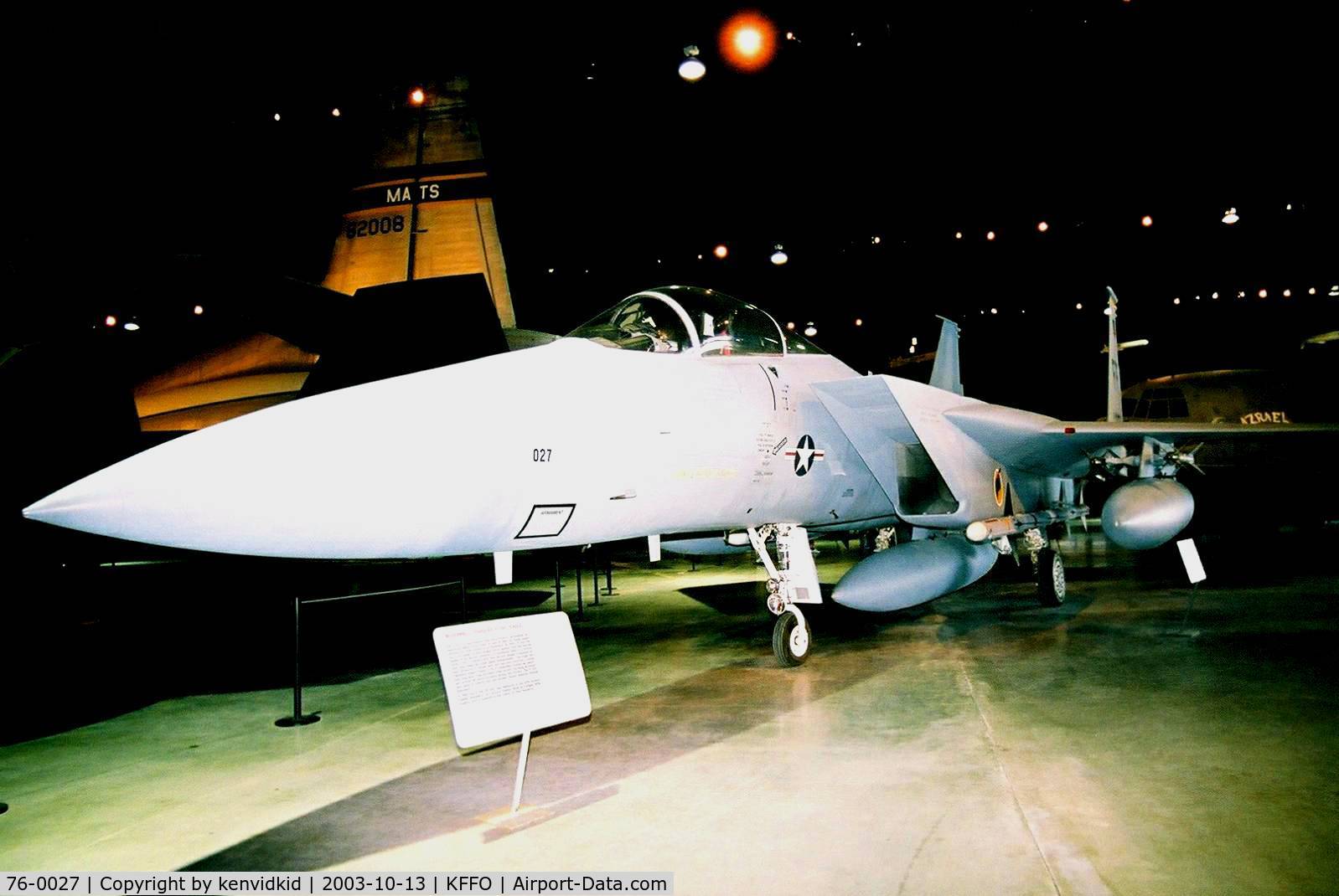 76-0027, 1976 McDonnell Douglas F-15A Eagle C/N 0207/A179, At The Museum of the United States Air Force Dayton Ohio.