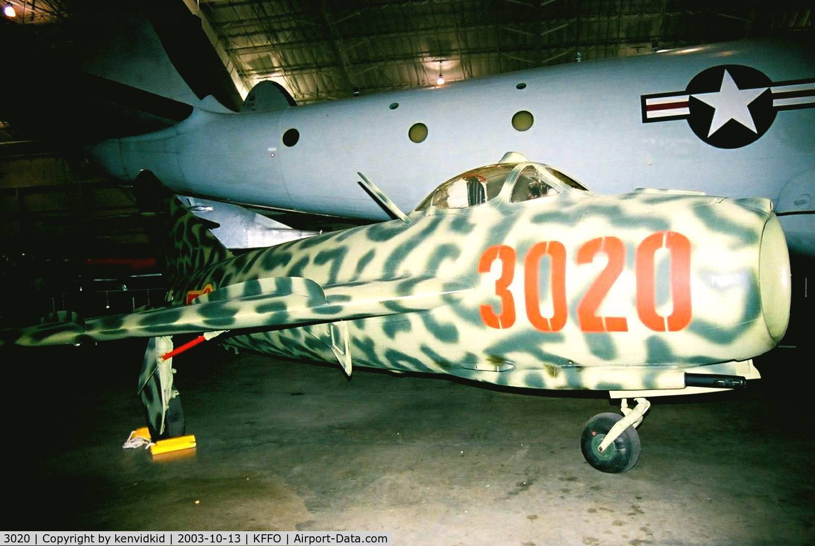 3020, Mikoyan-Gurevich MiG-17C C/N 799, At the Museum of the United States Air Force Dayton Ohio.