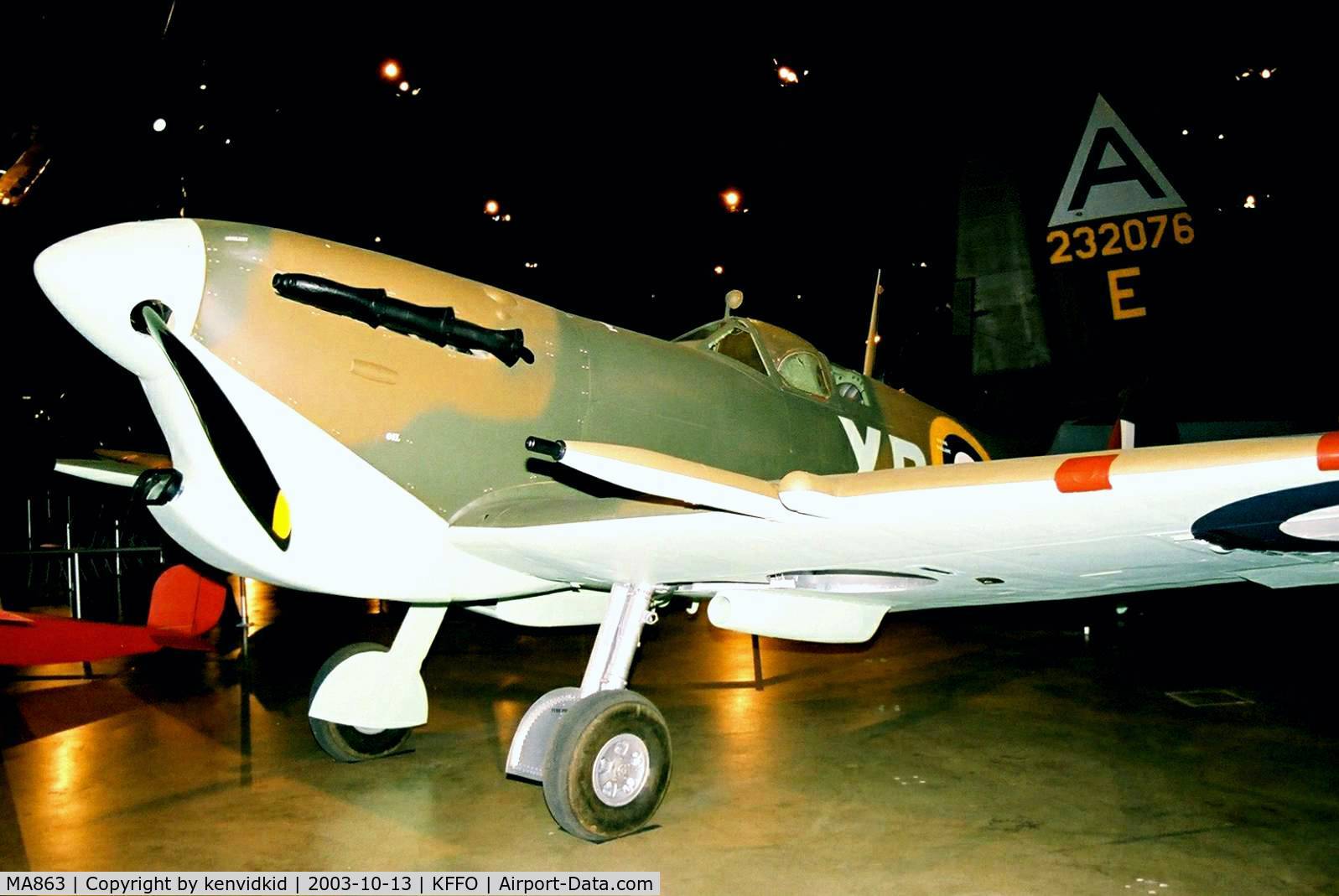 MA863, 1943 Supermarine 349 Spitfire F.Vc C/N Not found MA863, At The Museum of the United States Air Force Dayton Ohio.