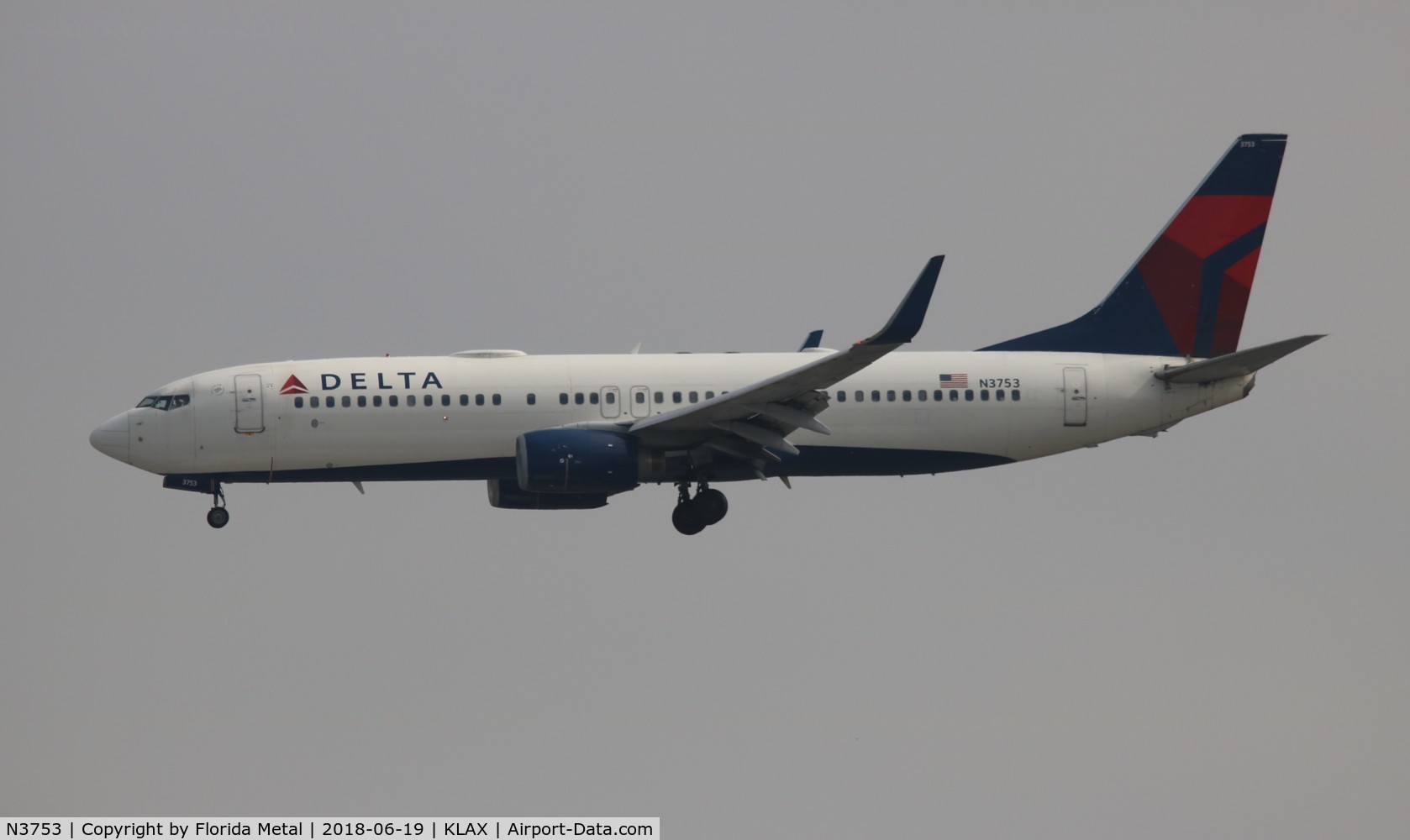 N3753, 2001 Boeing 737-832 C/N 32626, Delta 737-832