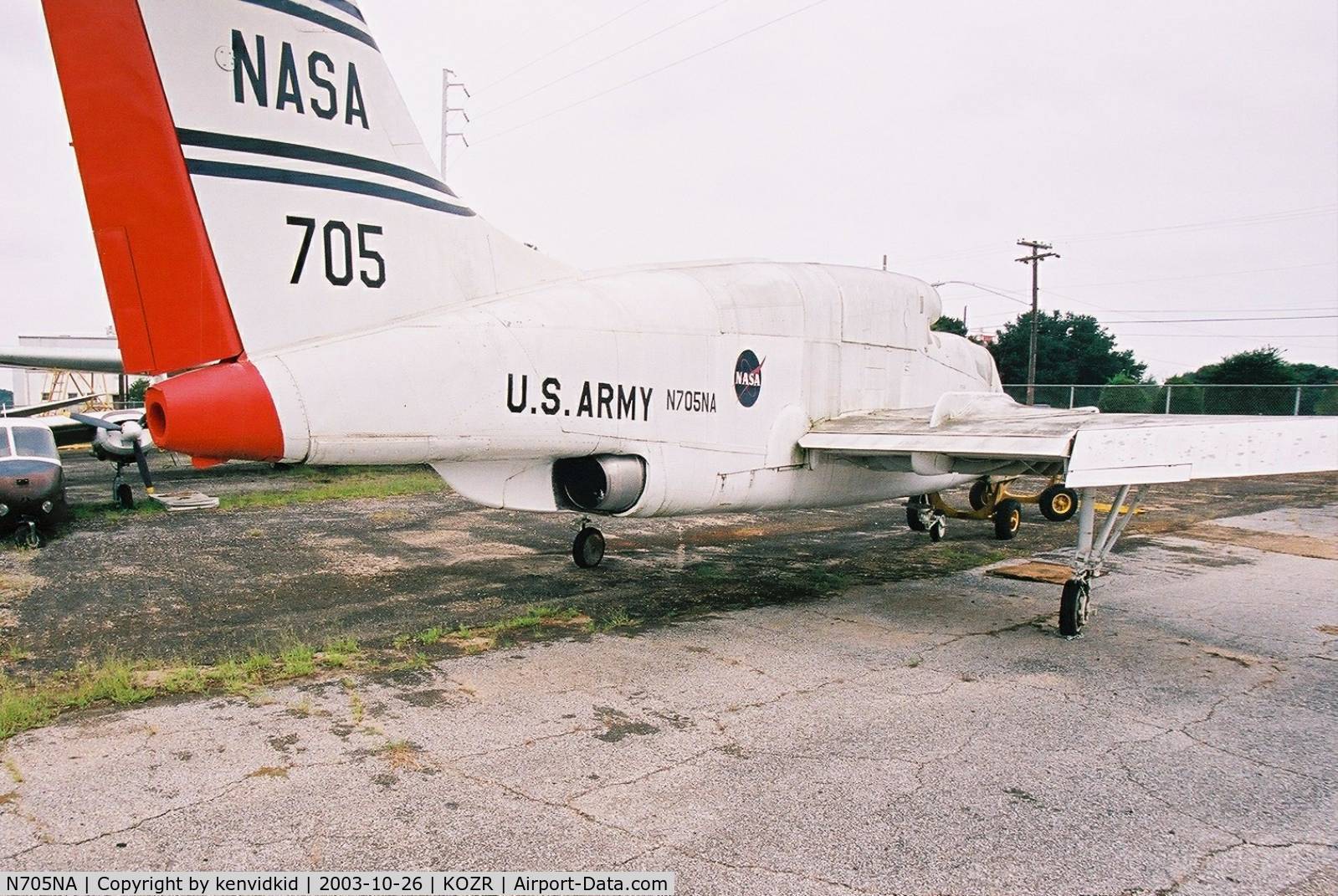 N705NA, 1962 Ryan Aeronautical XV-5B C/N Unknown, At the Fort Rucker Museum storage compound.