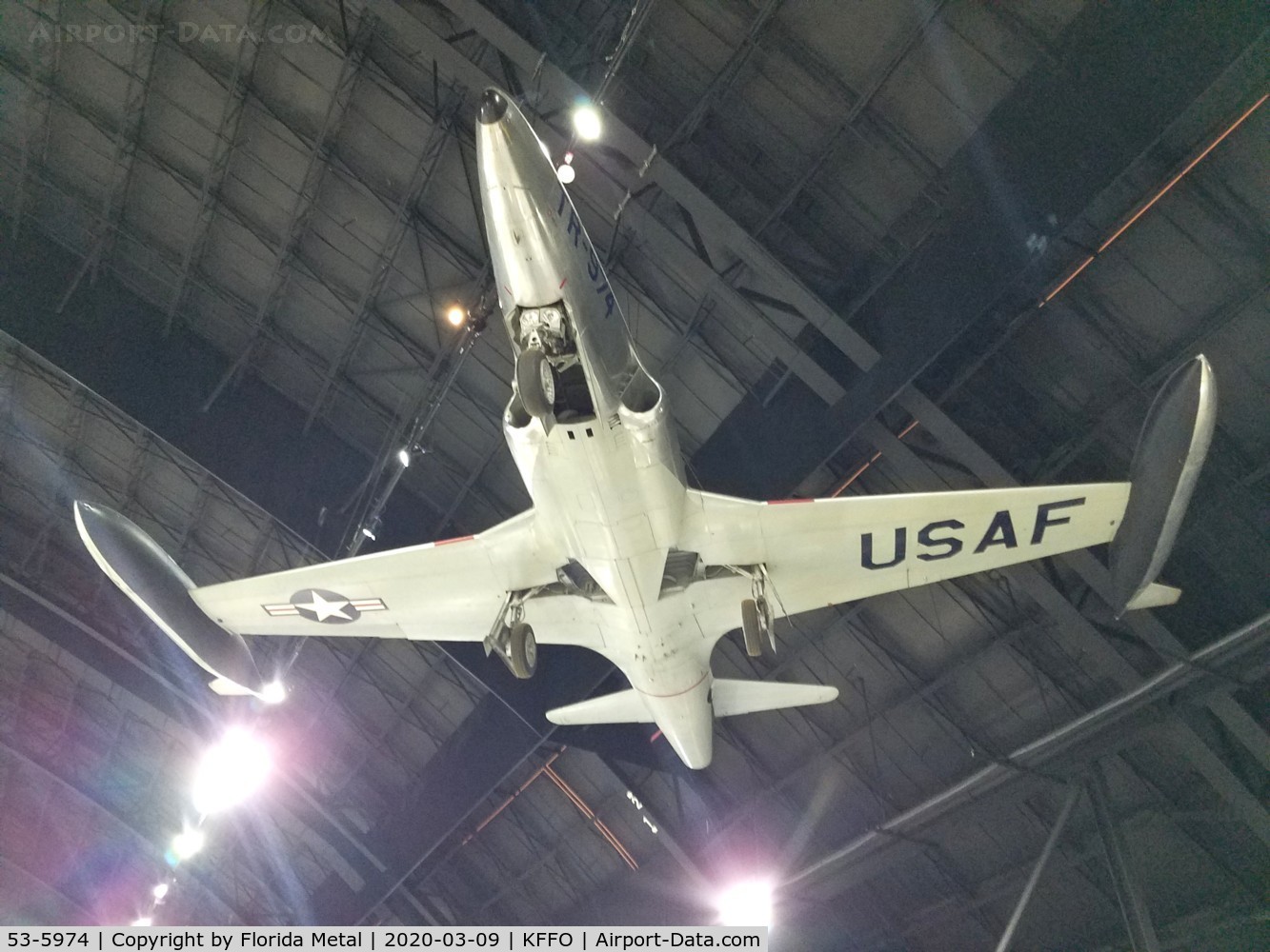 53-5974, 1953 Lockheed T-33A-5-LO Shooting Star C/N 580-9456, Air Force Museum 2020