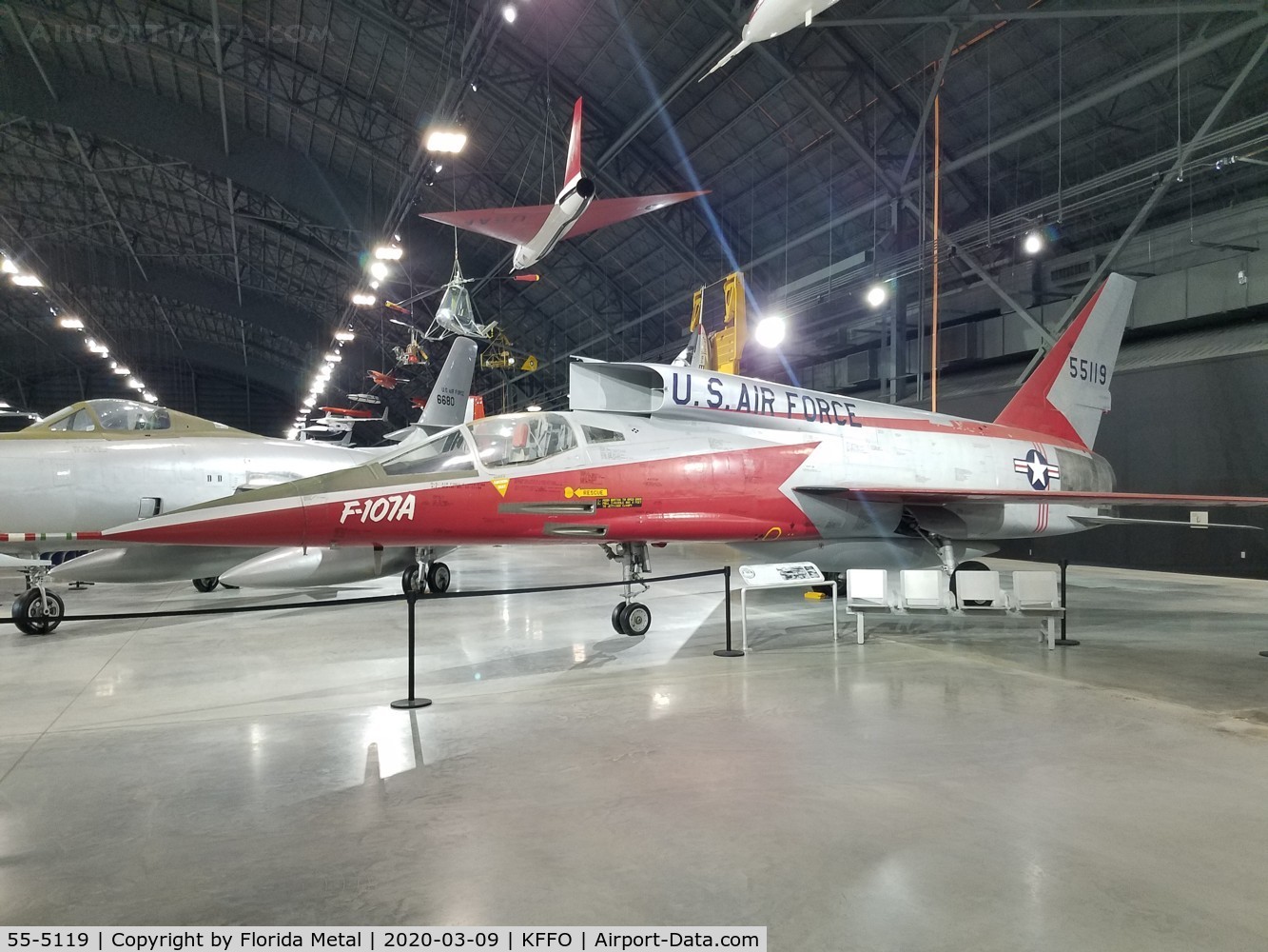 55-5119, 1955 North American F-107A C/N 212-2, Air Force Museum 2020