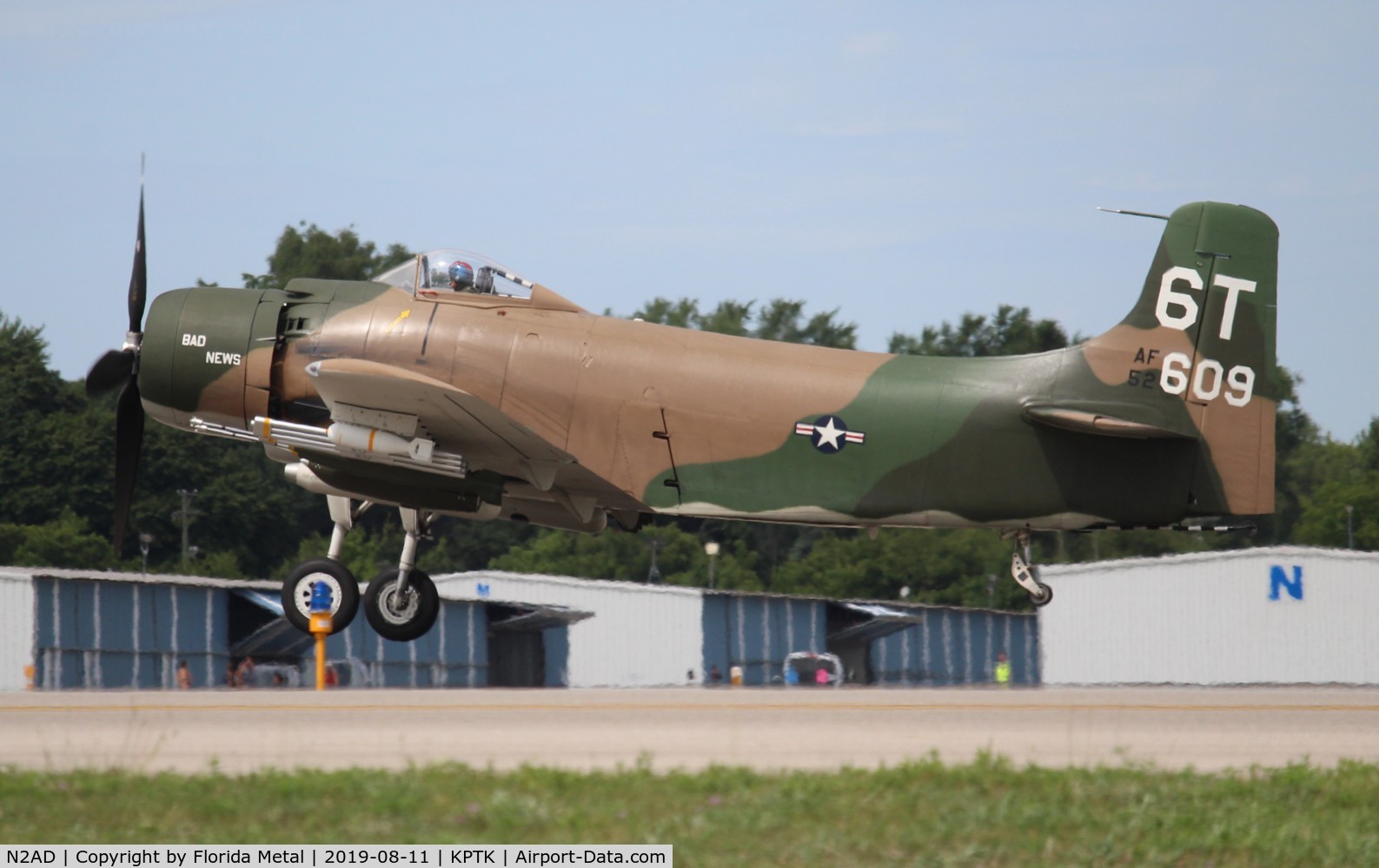 N2AD, 1947 Douglas AD-1 Skyraider C/N 09257/2085, Pontiac 2019