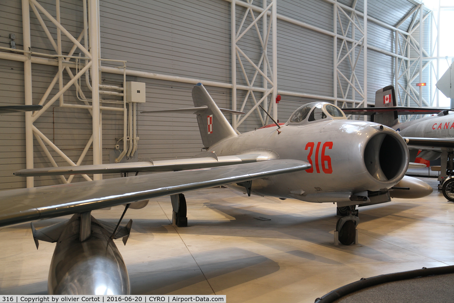 316, PZL-Mielec Lim-2 (MiG-15bis) C/N 1B00316, ottawa air museum