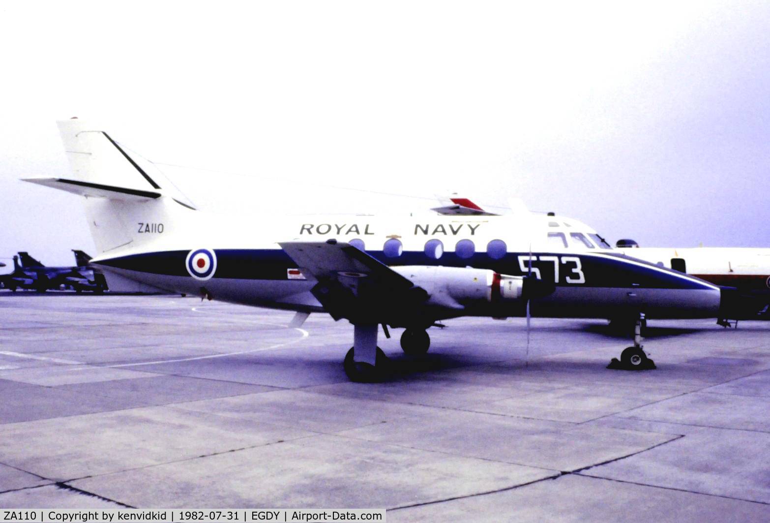 ZA110, 1971 Scottish Aviation HP-137 Jetstream T.2 C/N 248, On static display at the 1982 Yeovilton air show.