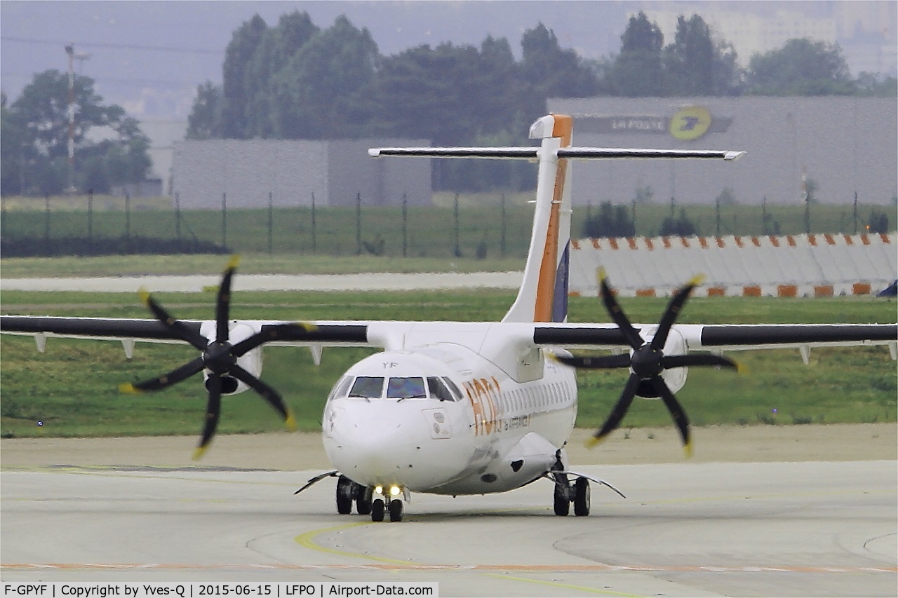 F-GPYF, 1995 ATR 42-500 C/N 495, ATR 42-500, Taxiing to holding point rwy 08, Paris-Orly Airport (LFPO-ORY)